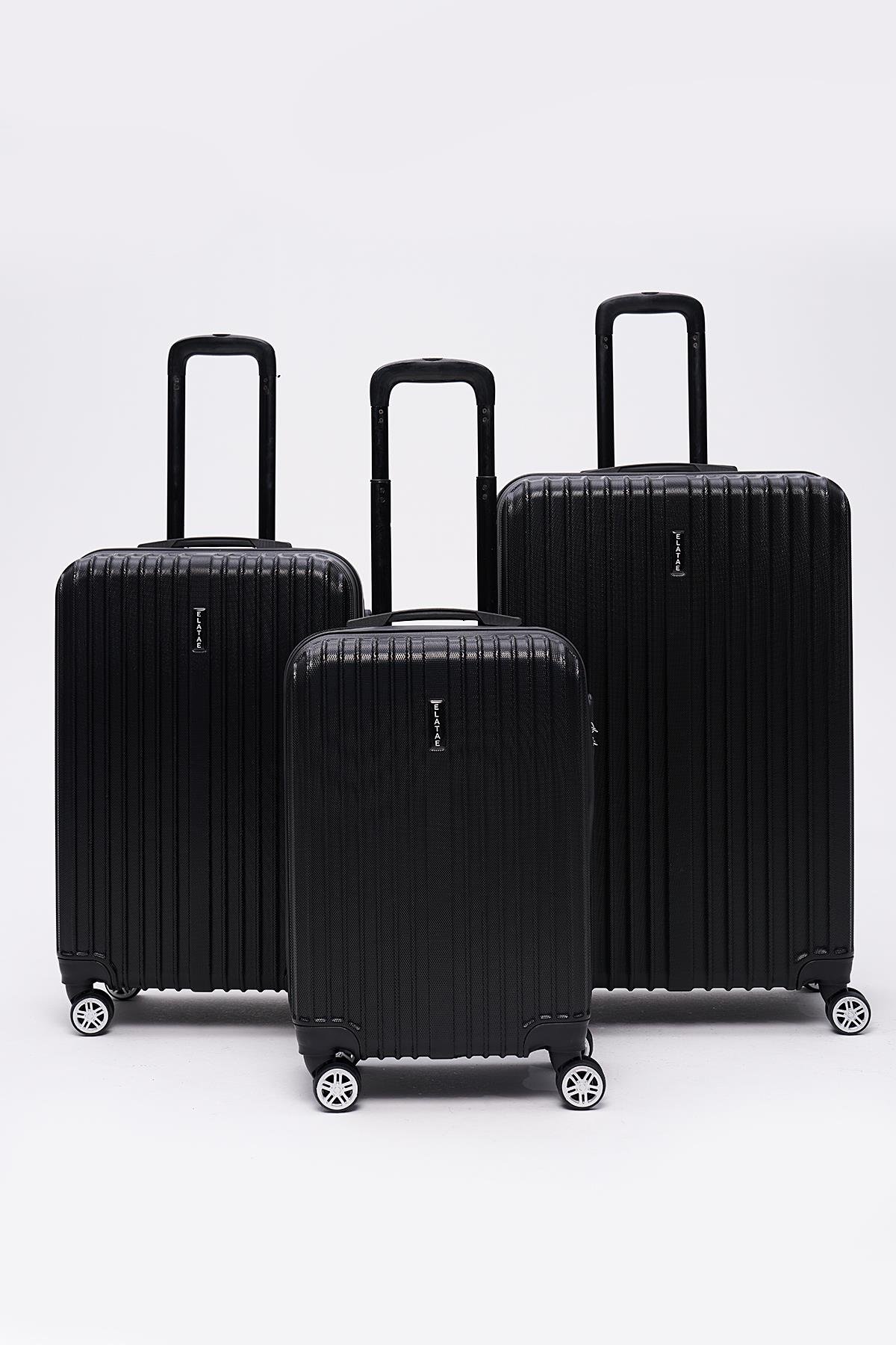 Elatae 3lü Valiz Seti Siyah 1020