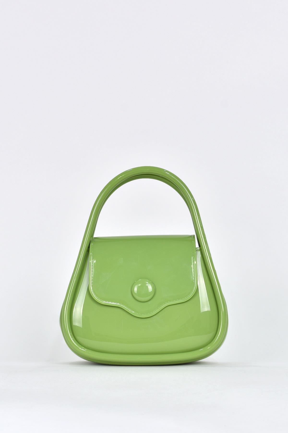 Elatae Kadın Omuz Askılı Silikon Çapraz Çanta Yeşil 26660