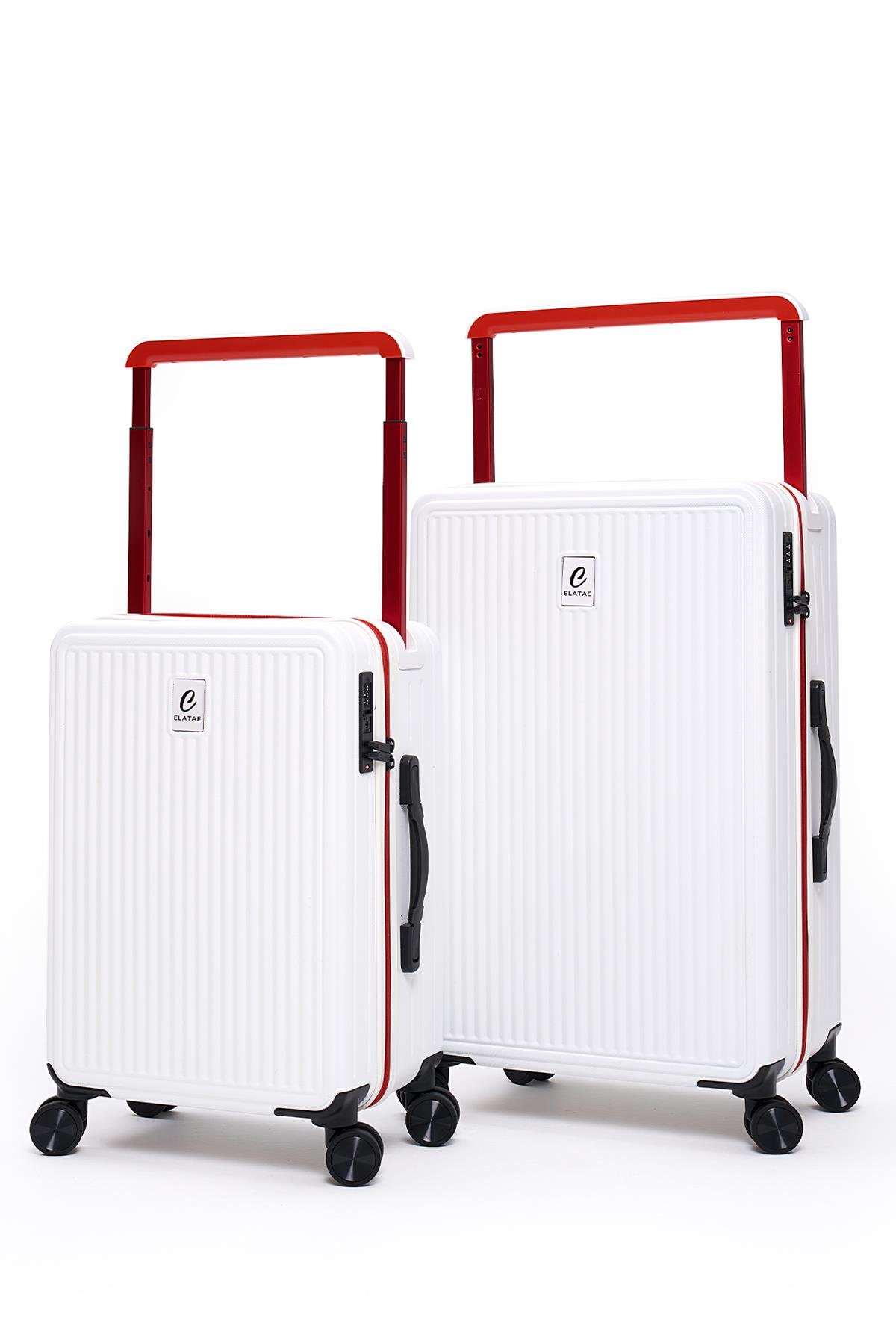Elatae Vouge Exclusive Ultra Strong 2li Valiz Seti Orta Boy - Kabin Boy Beyaz V10737