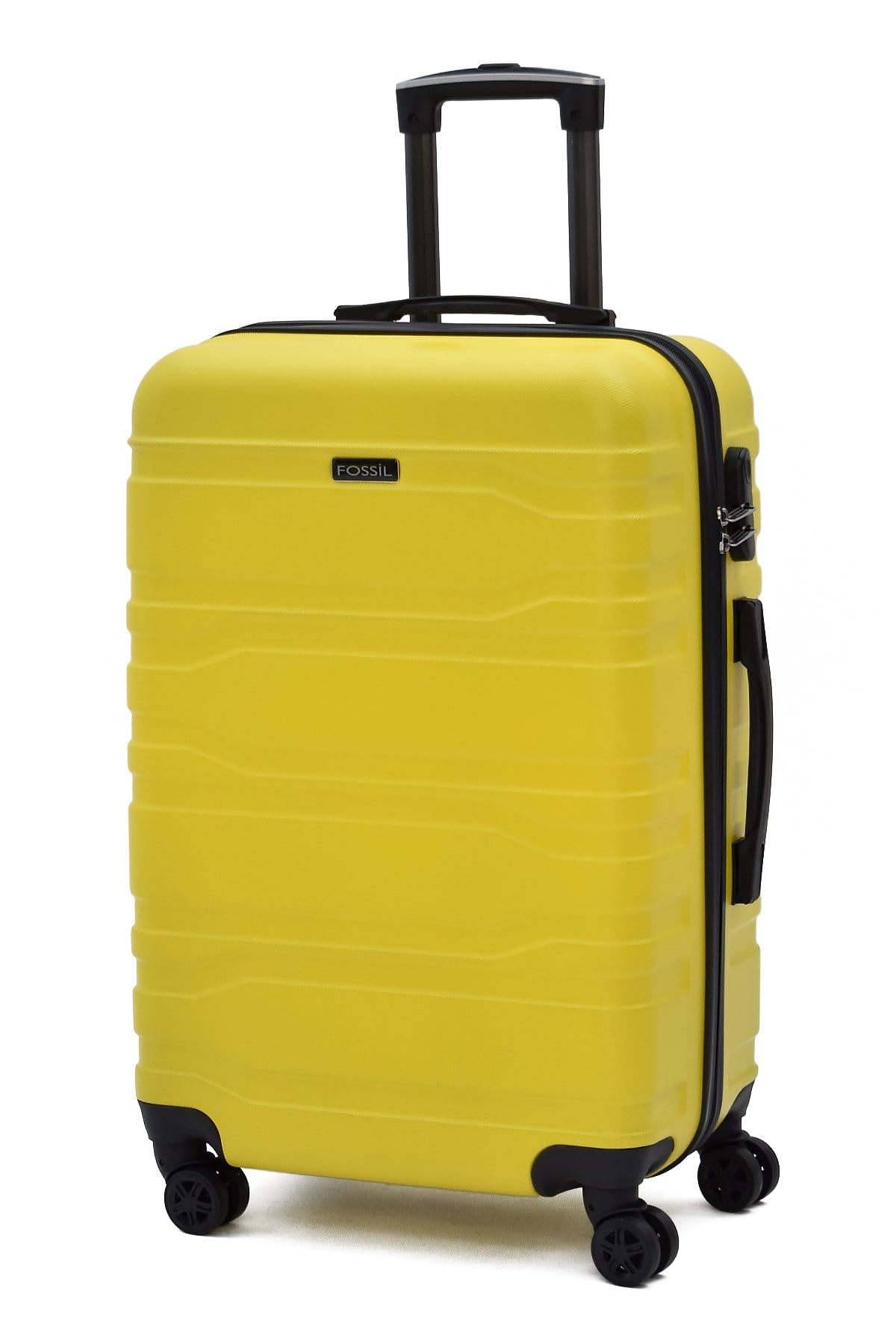 Fossil Orta Boy Valiz Sarı 123X – Ultra Hafif, Geniş Hacimli, 360° Sessiz Teker, Darbe Dayanıklı