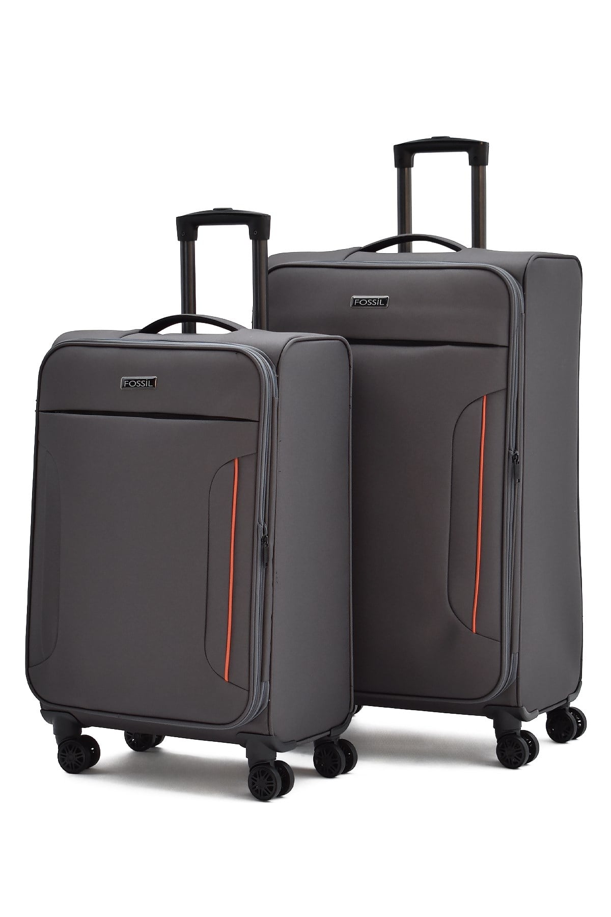 Fossil Ultra Light Gri 2li Valiz Seti Büyük ve Orta Boy  – 360° 8 Tekerlekli, Hafif & Geniş İç Hacim
