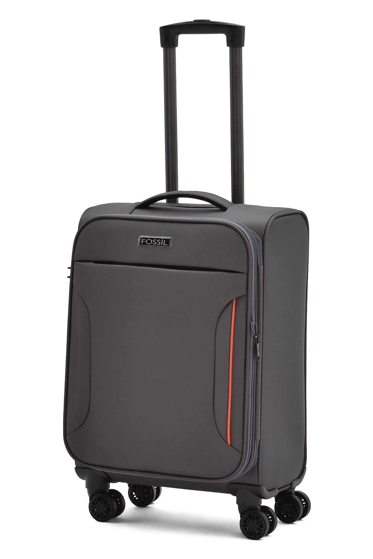 Fossil Ultra Light Gri Kabin Boy Körüklü Kumaş Valiz – 360° 8 Tekerlekli, Hafif & Geniş İç Hacim 