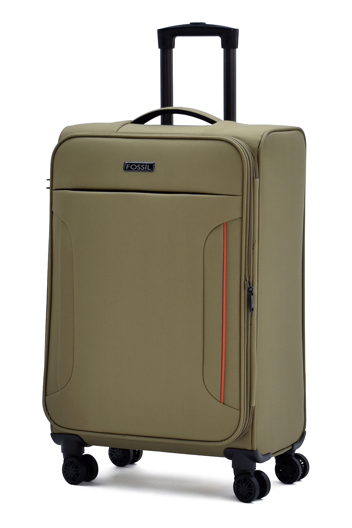 Fossil Ultra Light Haki Orta Boy Körüklü Kumaş Valiz – 360° 8 Tekerlekli, Hafif & Geniş İç Hacim 