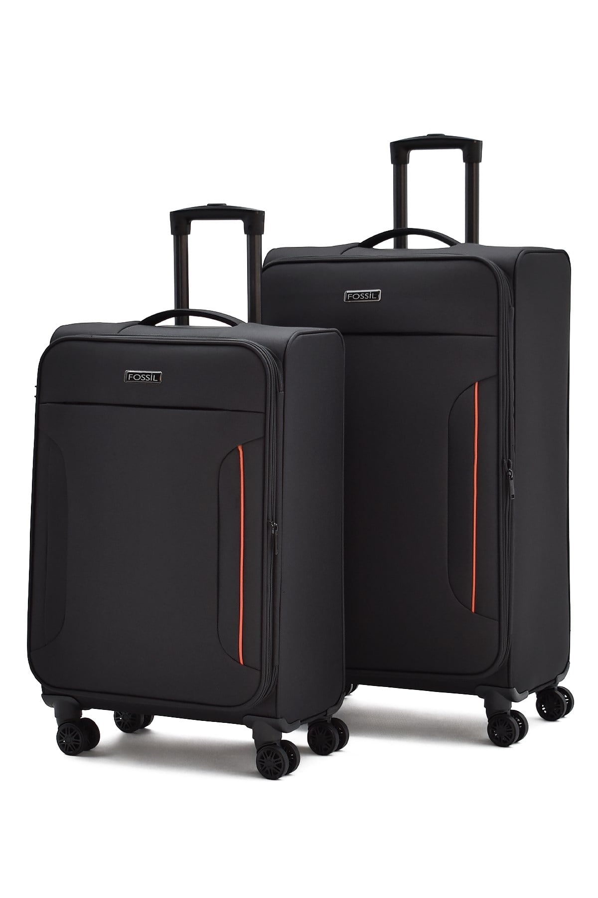 Fossil Ultra Light Siyah 2li Valiz Seti Büyük ve Orta Boy  – 360° 8 Tekerlekli, Hafif & Geniş İç Hacim