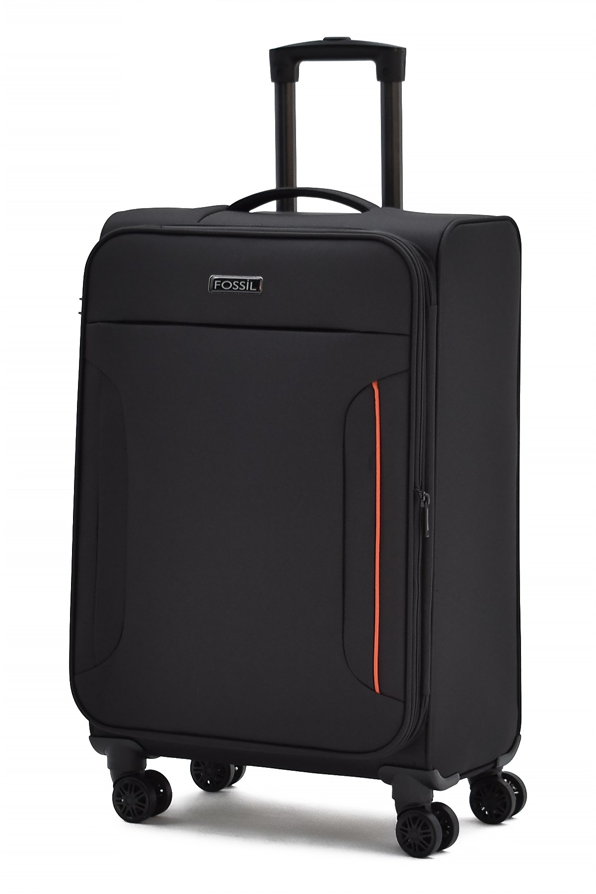 Fossil Ultra Light Siyah Orta Boy Körüklü Kumaş Valiz – 360° 8 Tekerlekli, Hafif & Geniş İç Hacim 