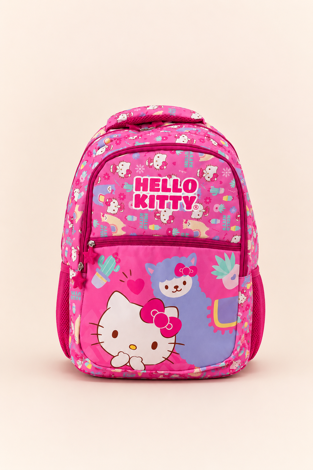 Hello Kitty Lisanslı Kız Çocuk 3lü Okul Çanta Seti İlkokul Sırt Çantası Beslenme Çantası Kalemlik Pembe