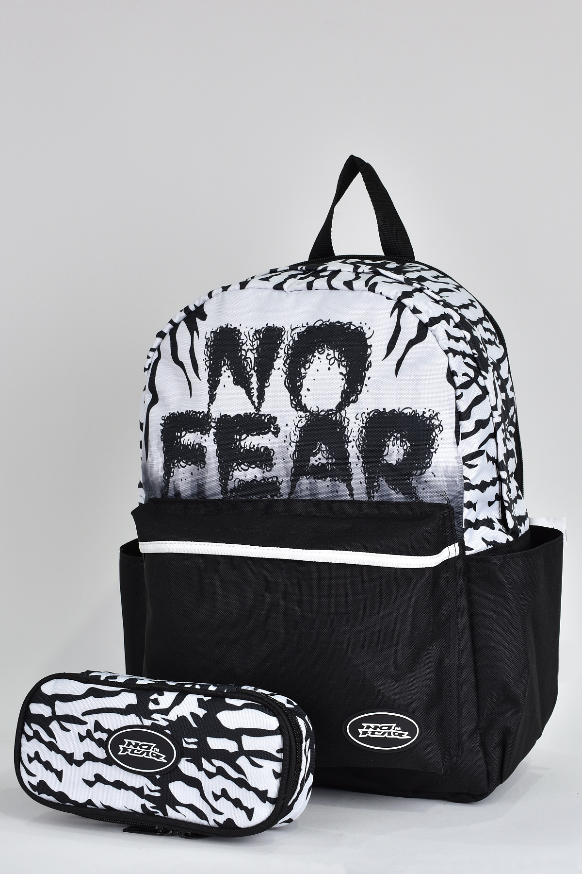 No Fear 2li Unisex Okul Seti Okul Çantası ve Kalemlik Siyah 03574
