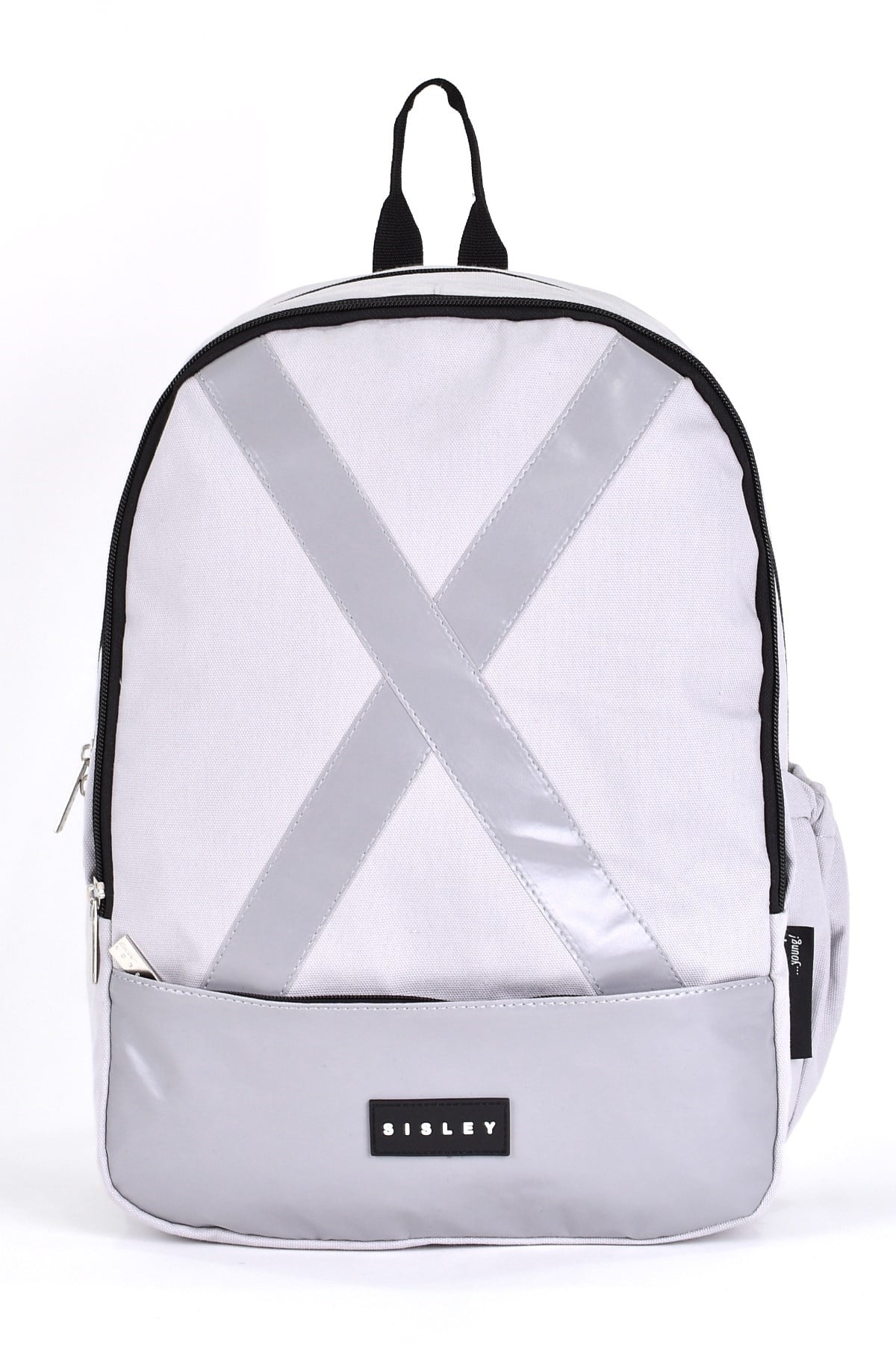 Sisley Okul Sırt Çantası Unisex Çok Gözlü Günlük Seyahat Sırt Çantası Gri