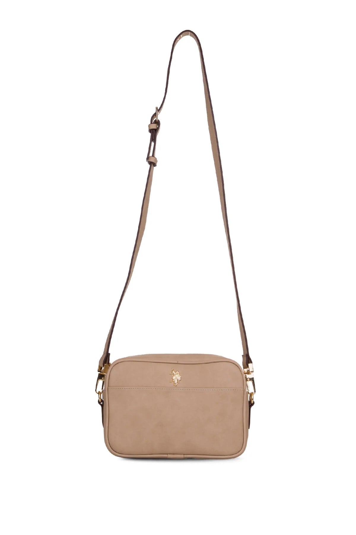 U.S. Polo Assn. Kadın Postacı Çapraz Çanta Bej US26220 – Günlük Şık Tasarım, Hafif ve Kullanışlı