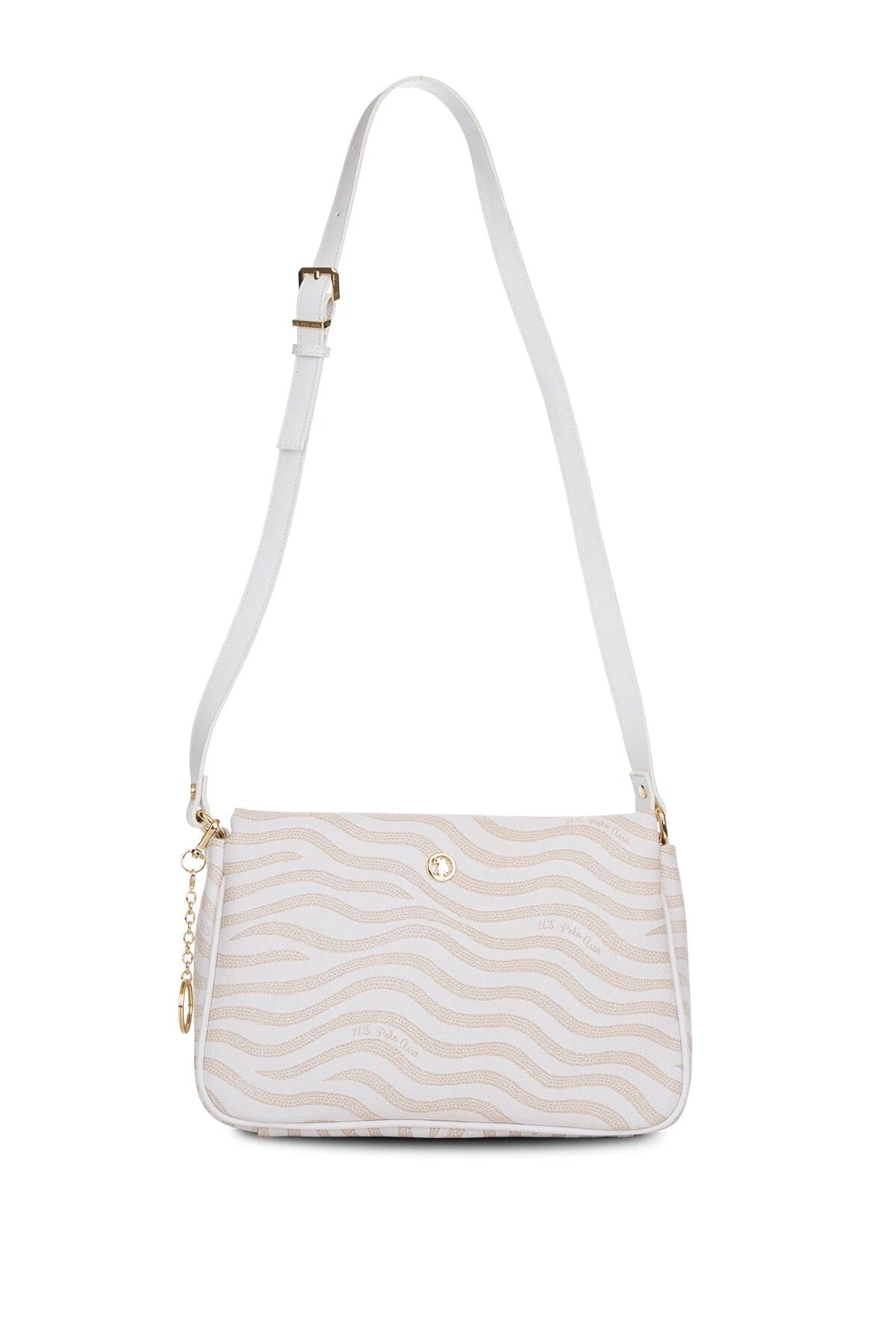U.S. Polo Assn. Kadın Postacı Çapraz Çanta Ekru US26165 – Günlük Şık Tasarım, Hafif ve Kullanışlı