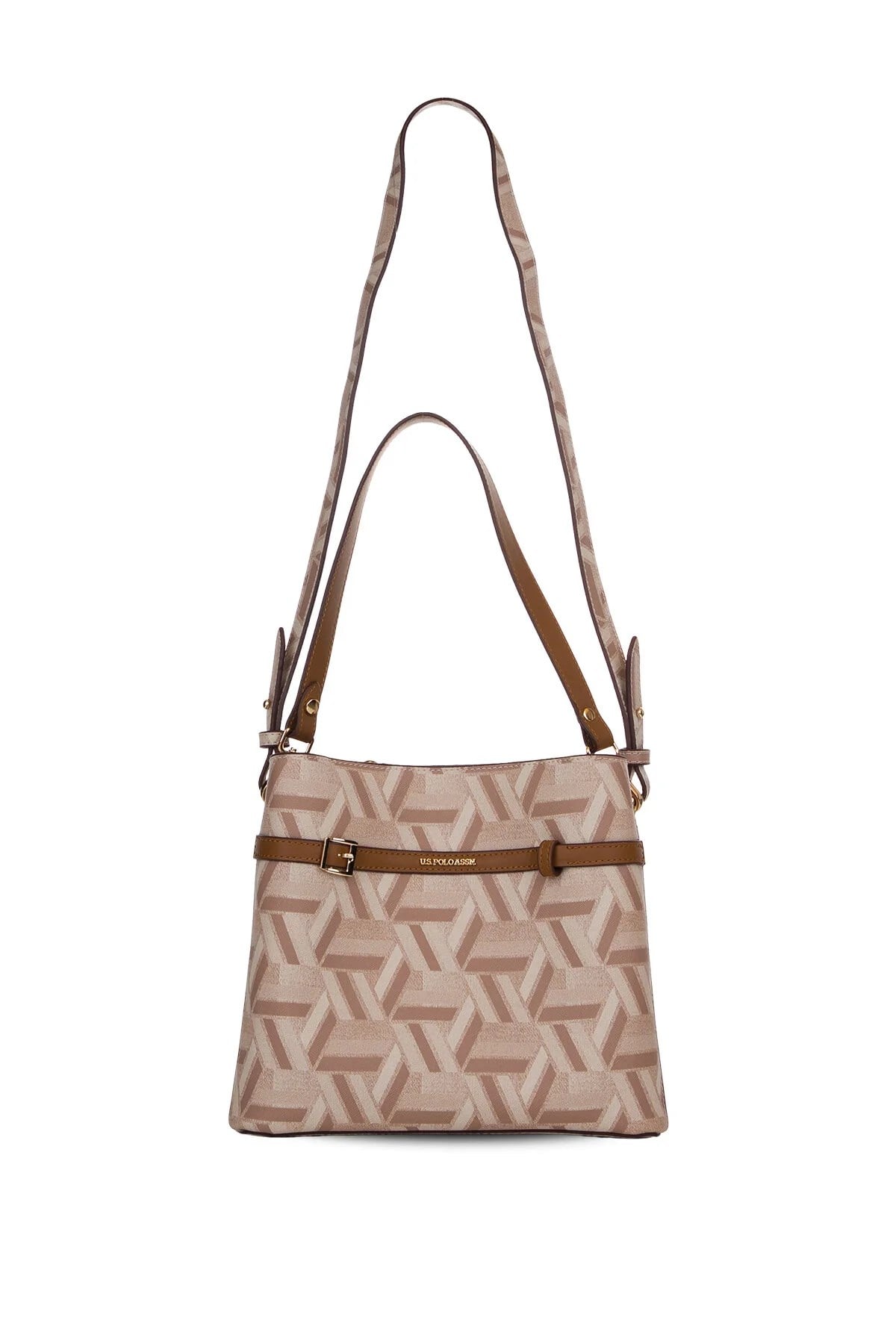U.s. Polo Assn. Kadın Omuz Çantası K.Bej-Taba US26116 – Günlük Şık Tasarım, Hafif ve Kullanışlı