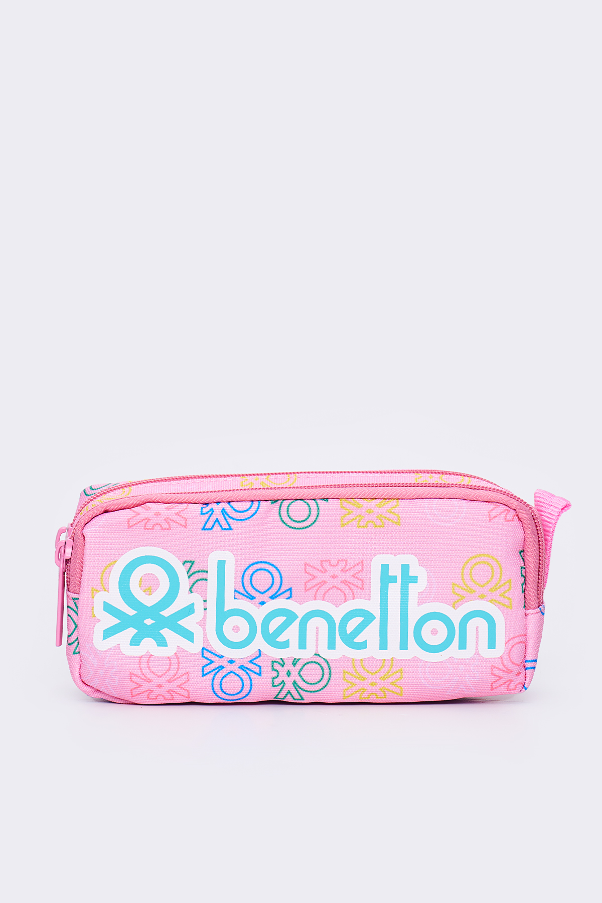 United Colors Of Benetton Çok Gözlü Kalemlik İki Bölmeli Kalem Kutusu Pembe 13037