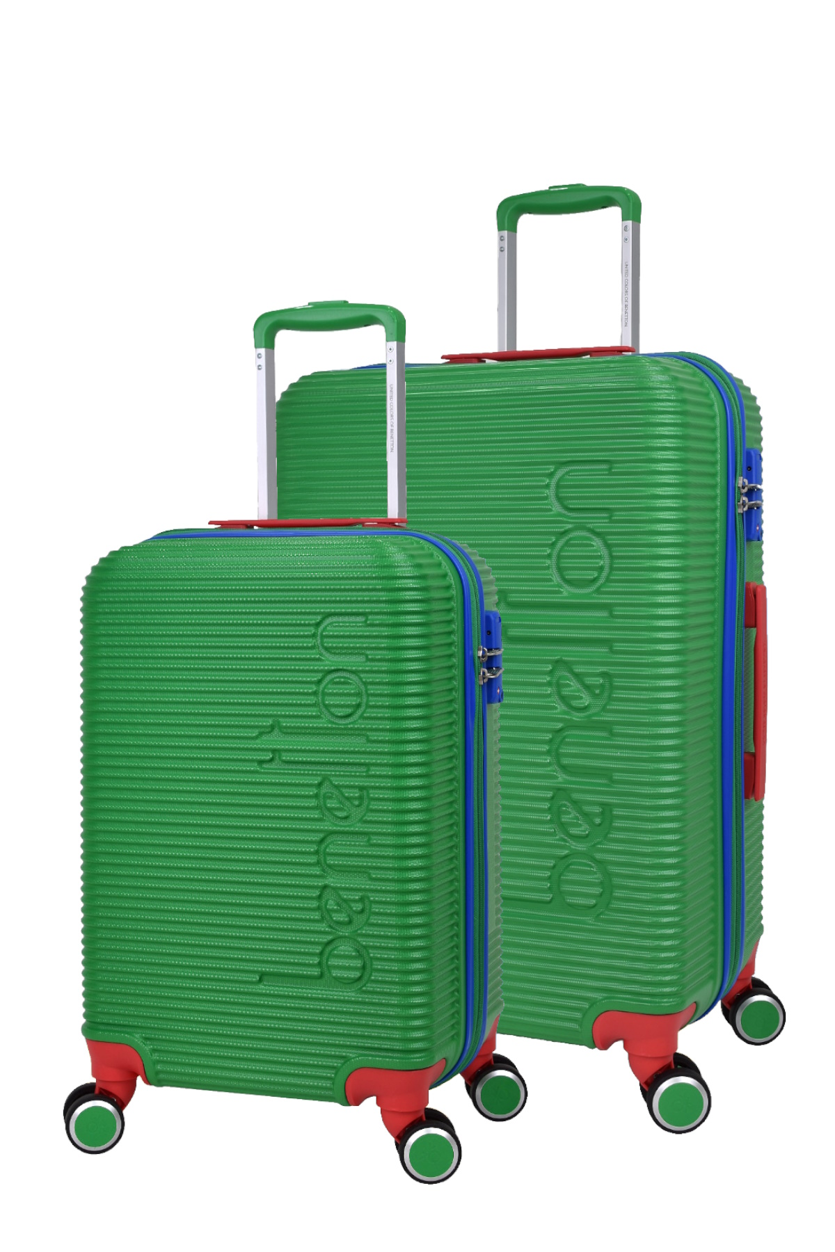 United Colors Of Benetton Lüx Abs 2li Valiz Seti Orta Boy - Kabin Boy Yeşil BNT500