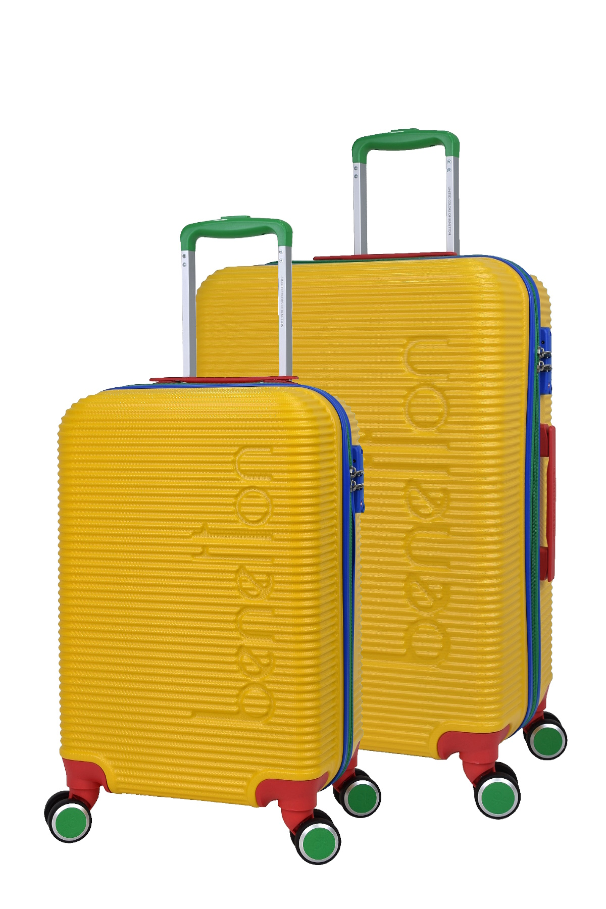 United Colors Of Benetton Lüx Abs 2li Valiz Seti Orta Boy - Kabin Boy Sarı BNT500