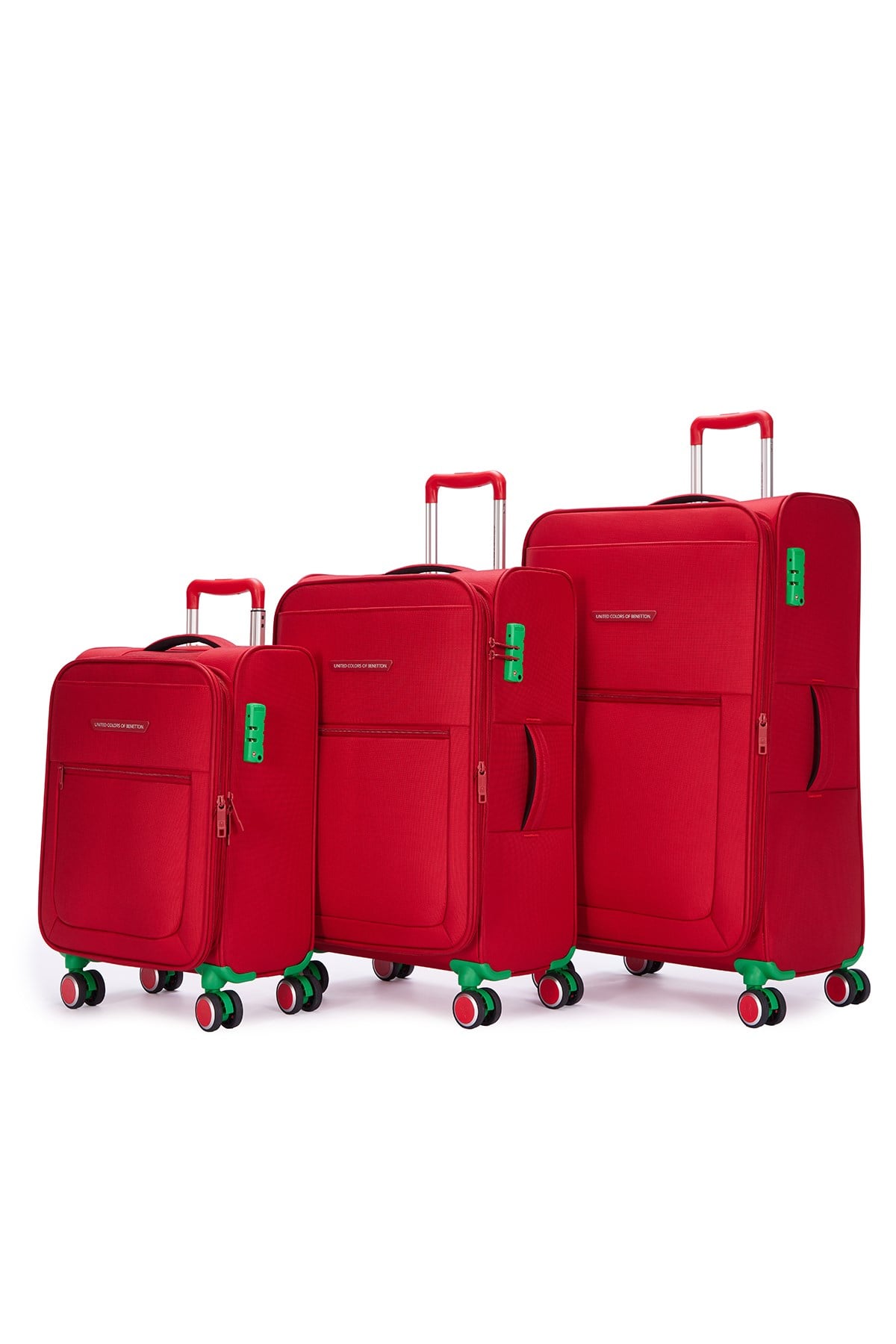 United Colors Of Benetton Ultra Light 3lü Valiz Seti Büyük - Orta ve Kabin Boy Kırmızı BNT2800