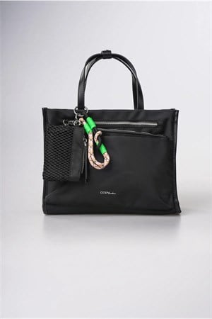 ÇÇS Kadın Çapraz Askılı El Çantası Günlük Şık Kullanım Hafif Modern Tasarım Siyah 18142