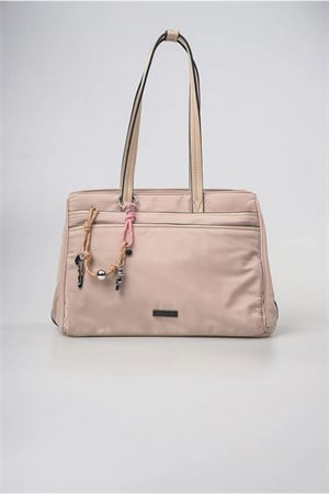 ÇÇS Kadın Çapraz Askılı El Çantası Günlük Şık Kullanım Hafif Modern Tasarım Bej 18296