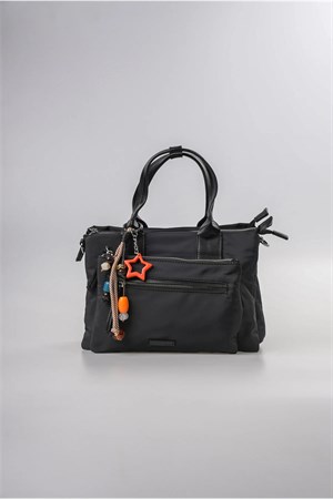 ÇÇS Kadın Çapraz Askılı El Çantası Günlük Şık Kullanım Hafif Modern Tasarım Siyah 18138