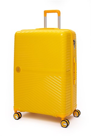 Elatae Exclusive Pro Polipropilen Büyük Boy Kırılmaz Valiz Sarı 5239
