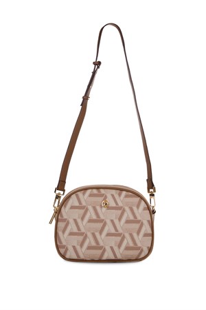 U.S. Polo Assn. Kadın Postacı Çapraz Çanta K.Bej-Taba US26113 – Günlük Şık Tasarım, Hafif ve Kullanışlı