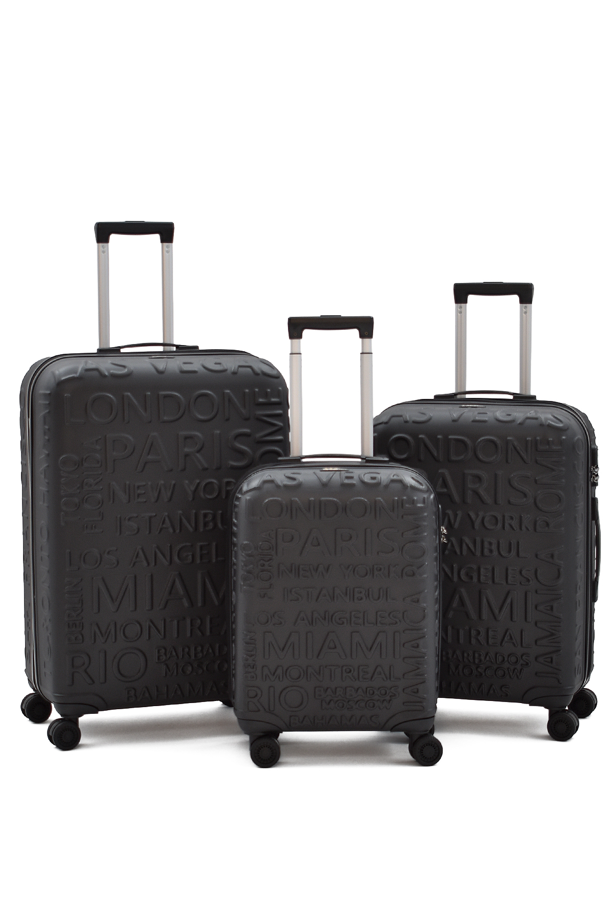 ÇÇS 5167 Ekstra Dayanıklı Kabin, Orta Ve Büyük 3'lü Valiz Seti