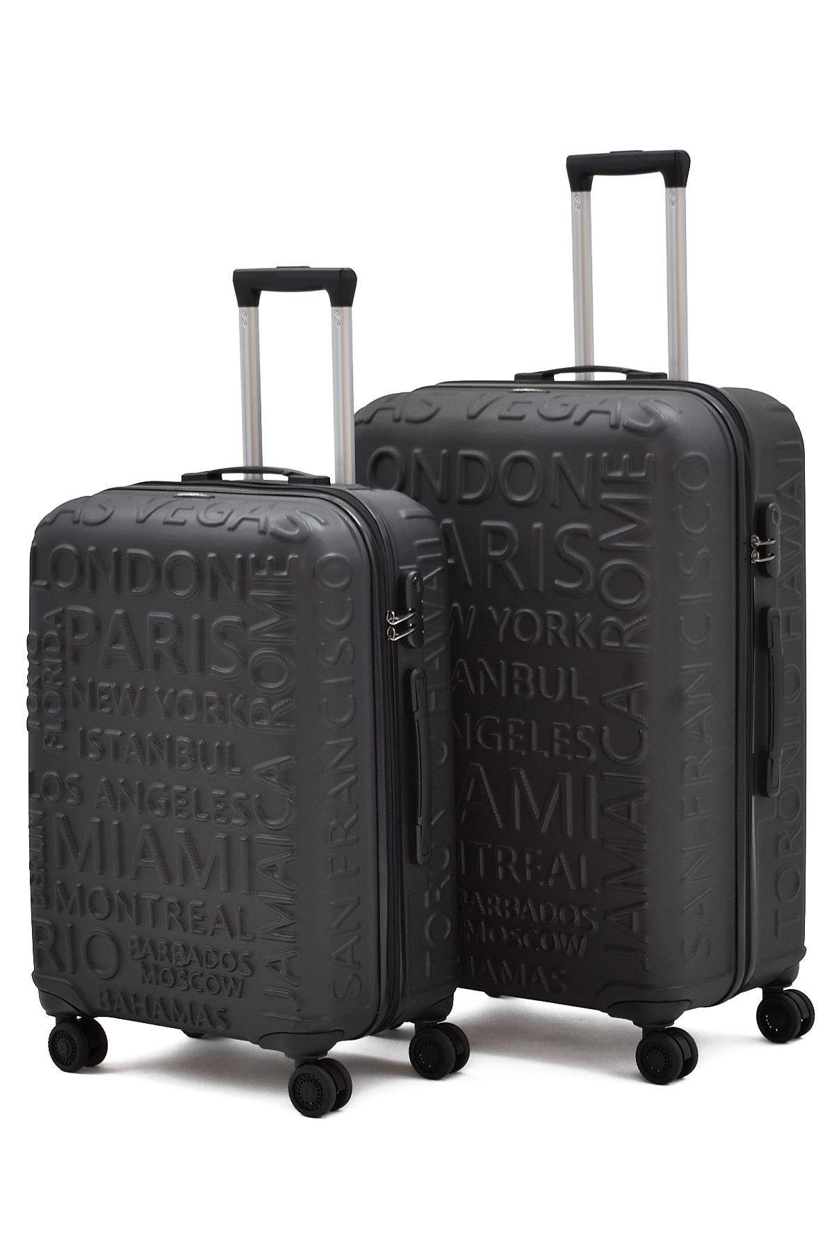 ÇÇS 5167 Ekstra Dayanıklı Orta Ve Büyük 2'li Valiz Seti