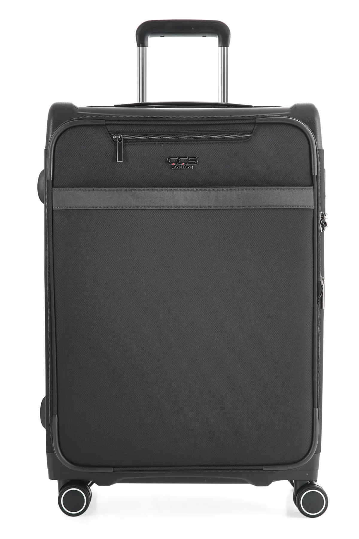 Ççs Hibrit Lüks Kumaş Büyük Boy Kırılmaz Valiz Siyah V450