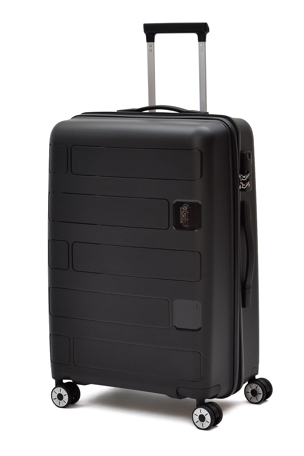 ÇÇS Polipropilen Kırılmaz Orta Boy Valiz Siyah – Sessiz Tekerlekli, Darbe Dayanıklı Seyahat Bavulu 5236