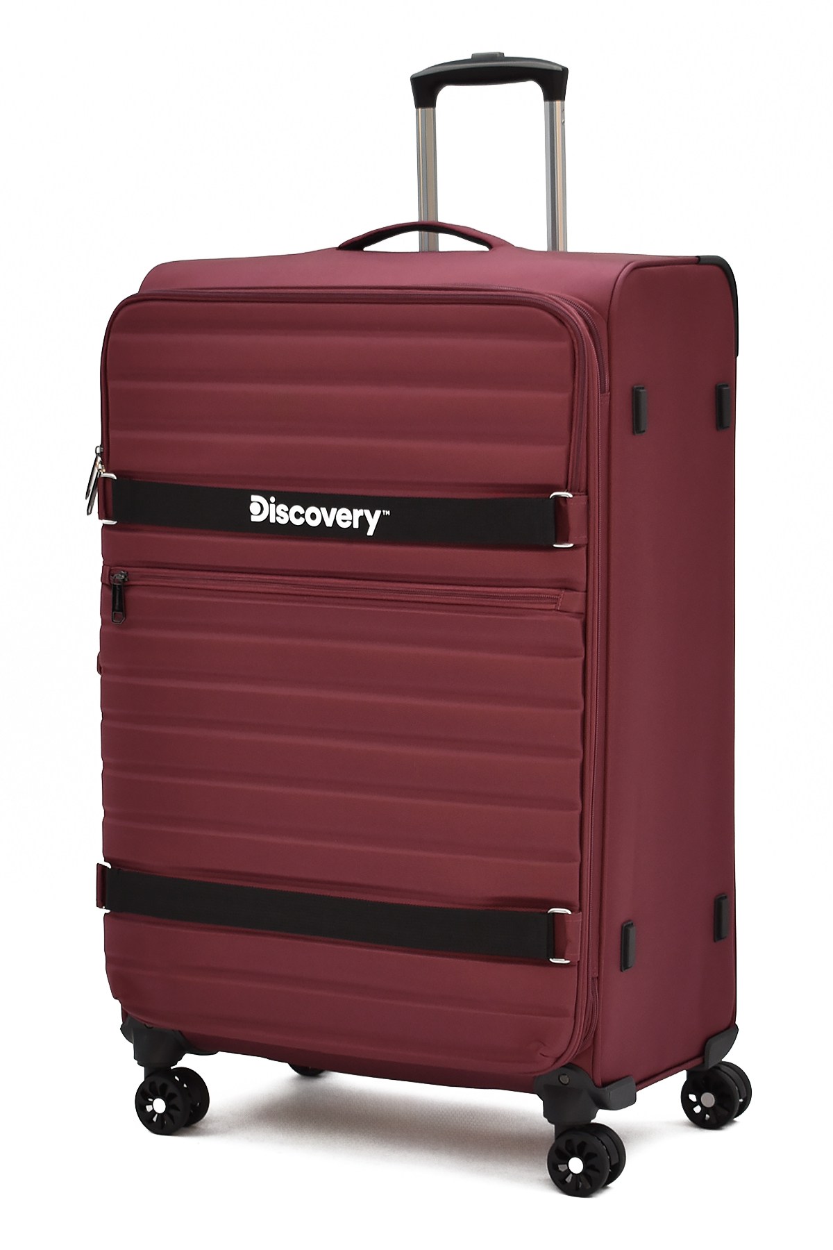 Discovery Büyük Boy Kumaş Valiz Körüklü Ultra Hafif Sessiz 8 Tekerlek Geniş Hacim Bordo DSC-720