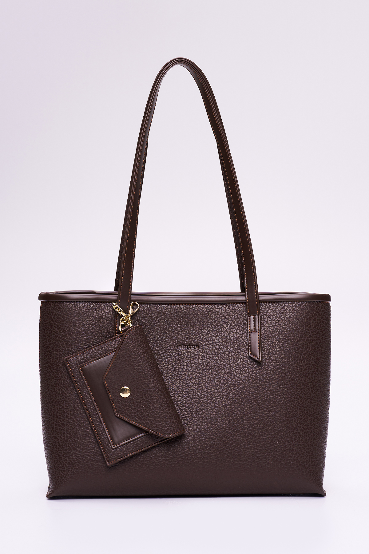 Elatae Cüzdan Charm Kadın Omuz Çantası Kahve CNT0398 – Günlük Şık Tasarım, Hafif ve Kullanışlı