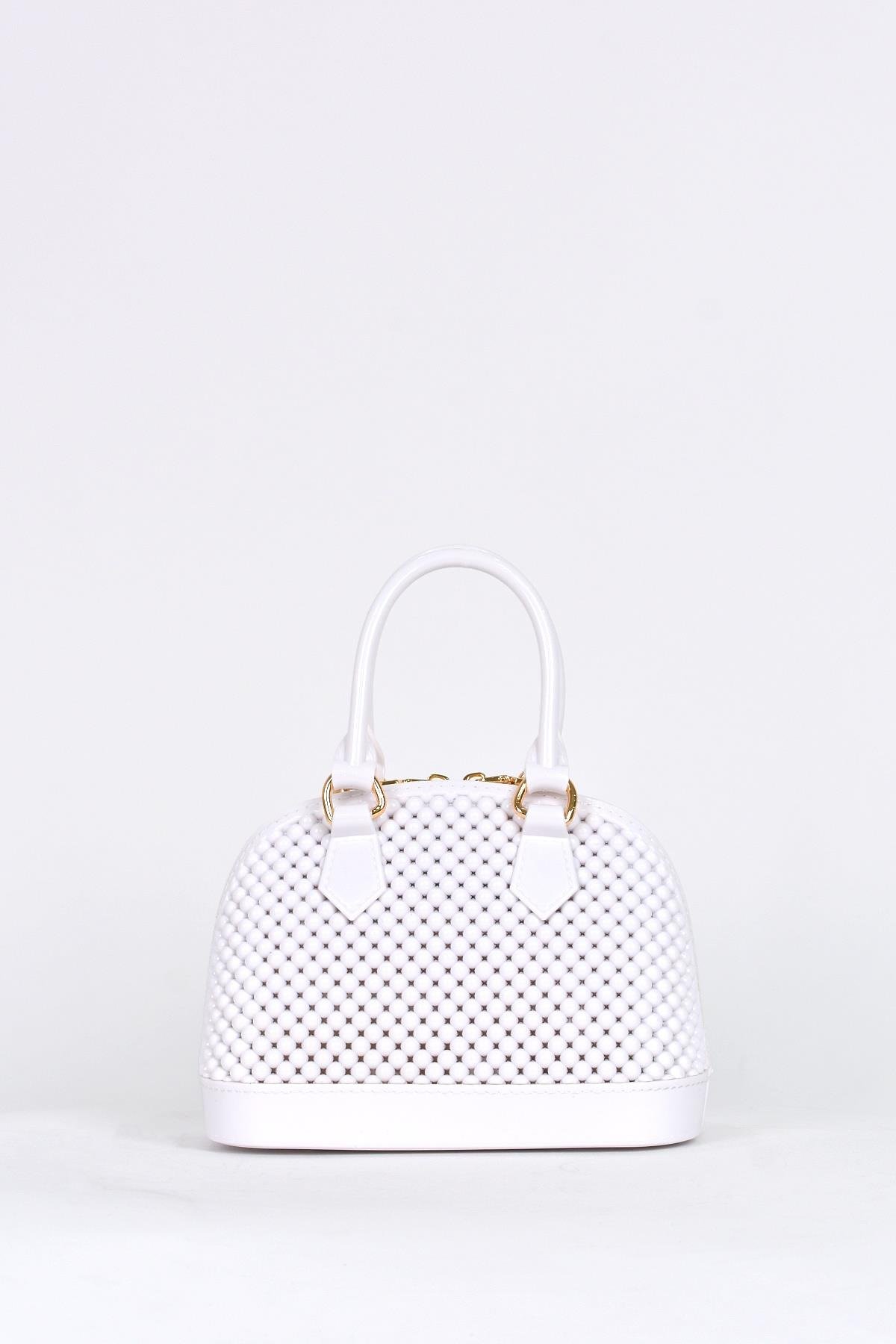 Elatae Kadın Omuz Askılı Silikon Çapraz Çanta Beyaz 26565