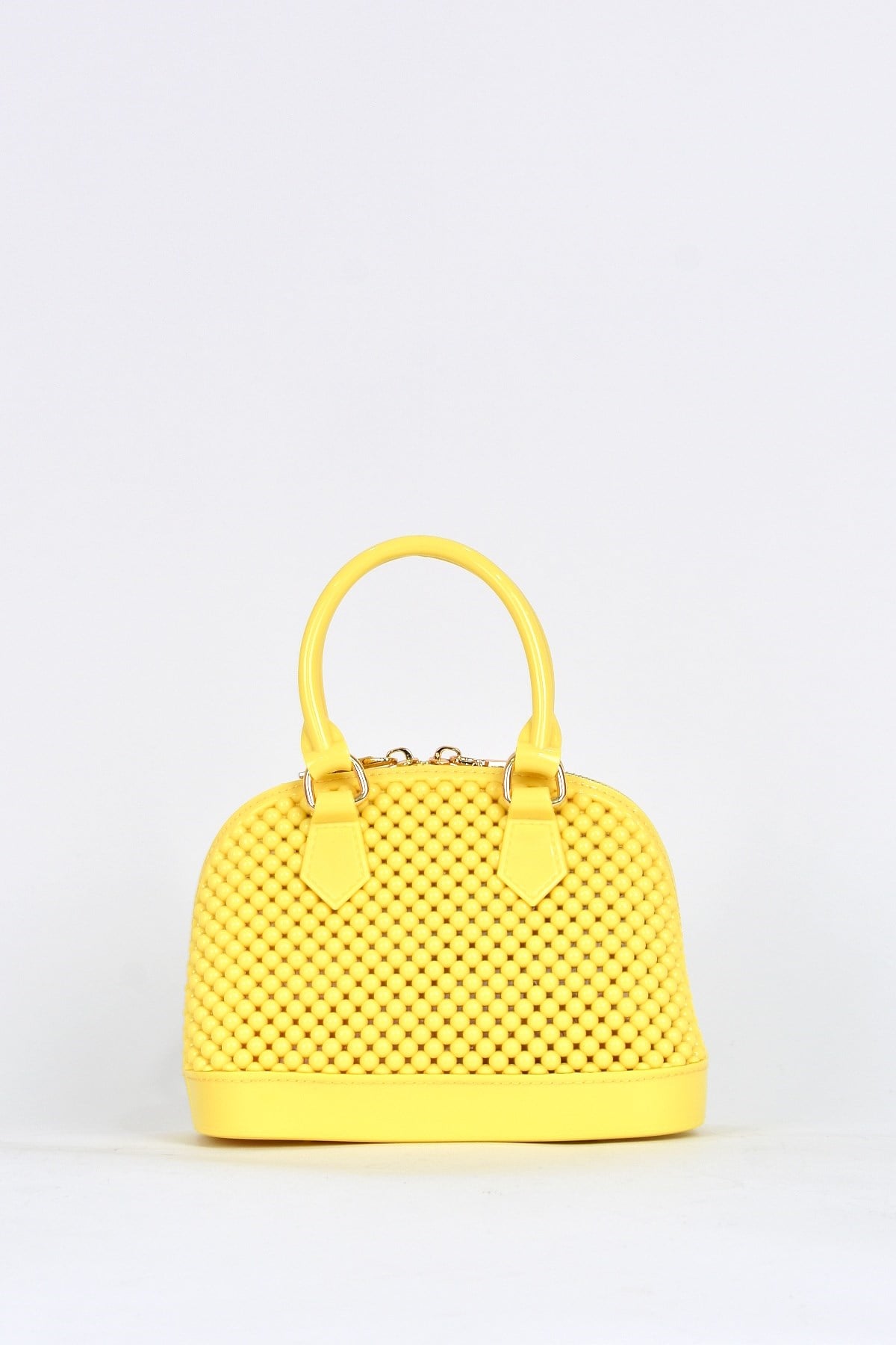 Elatae Kadın Omuz Askılı Silikon Çapraz Çanta Sarı 26565