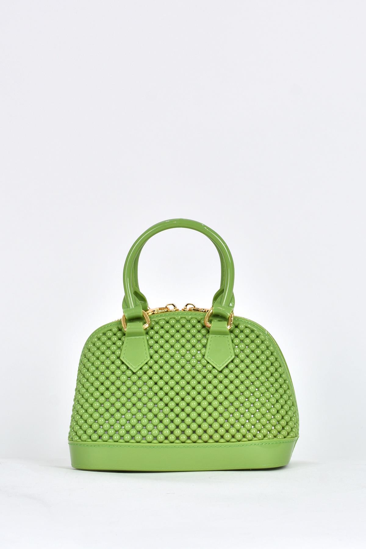 Elatae Kadın Omuz Askılı Silikon Çapraz Çanta Yeşil 26565