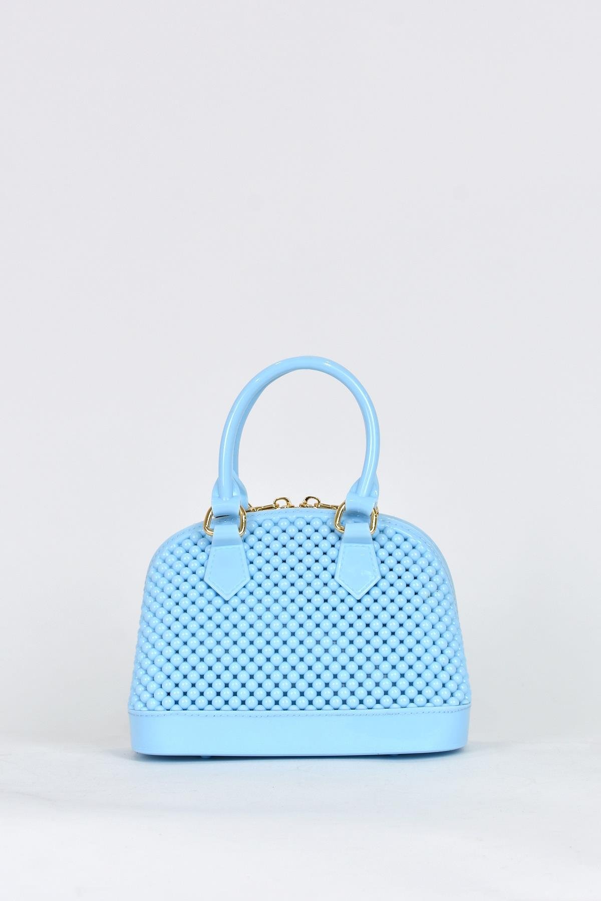 Elatae Kadın Omuz Askılı Silikon Çapraz Çanta Mavi 26565