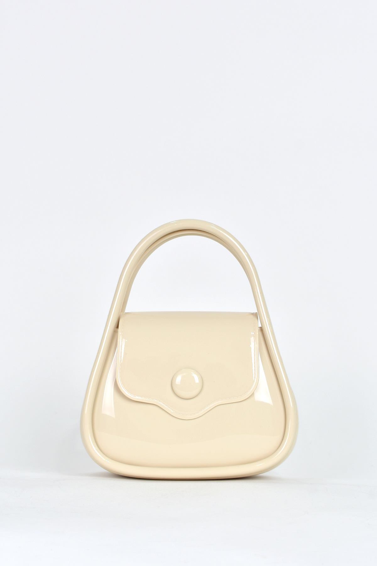 Elatae Kadın Omuz Askılı Silikon Çapraz Çanta Bej 26660