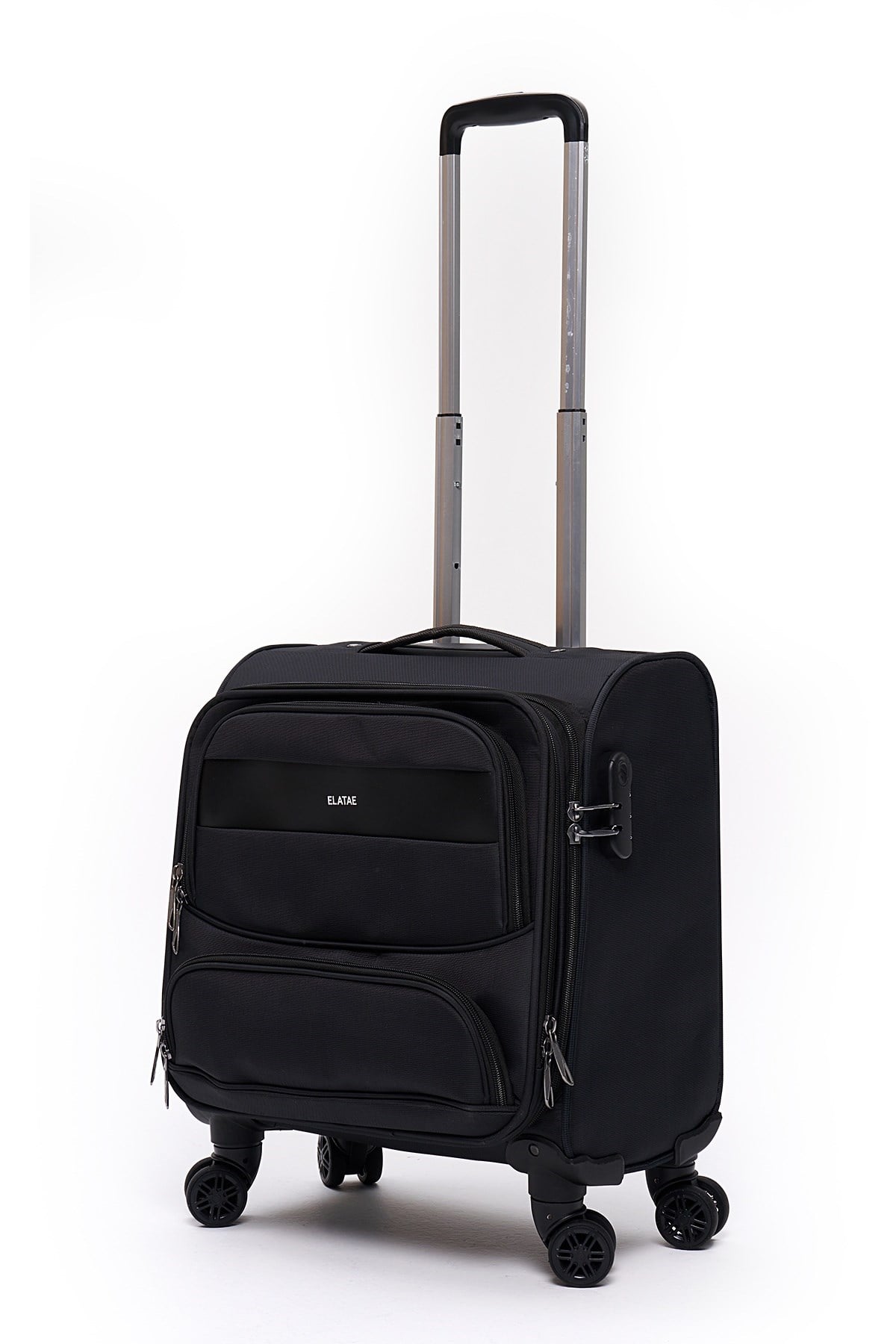 Elatae Macbook Air - Macbook Pro 15.6&16 İnç Uyumlu Laptop Bölmeli Kabin Boy Pilot Valiz Siyah PLTVLZ910