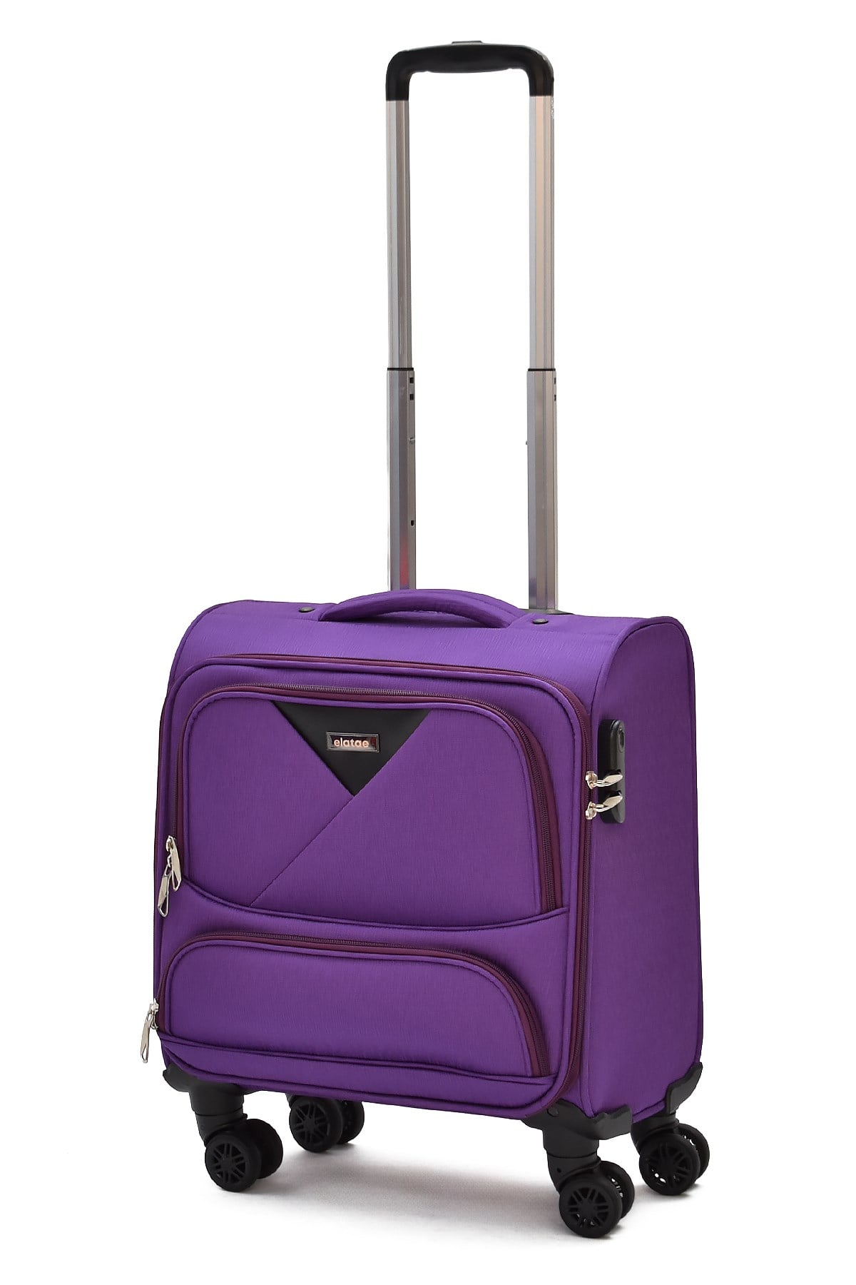 Elatae Macbook Air - Macbook Pro 15.6&16 İnç Uyumlu Laptop Bölmeli Kabin Boy Pilot Valiz Mor PLTVLZ910