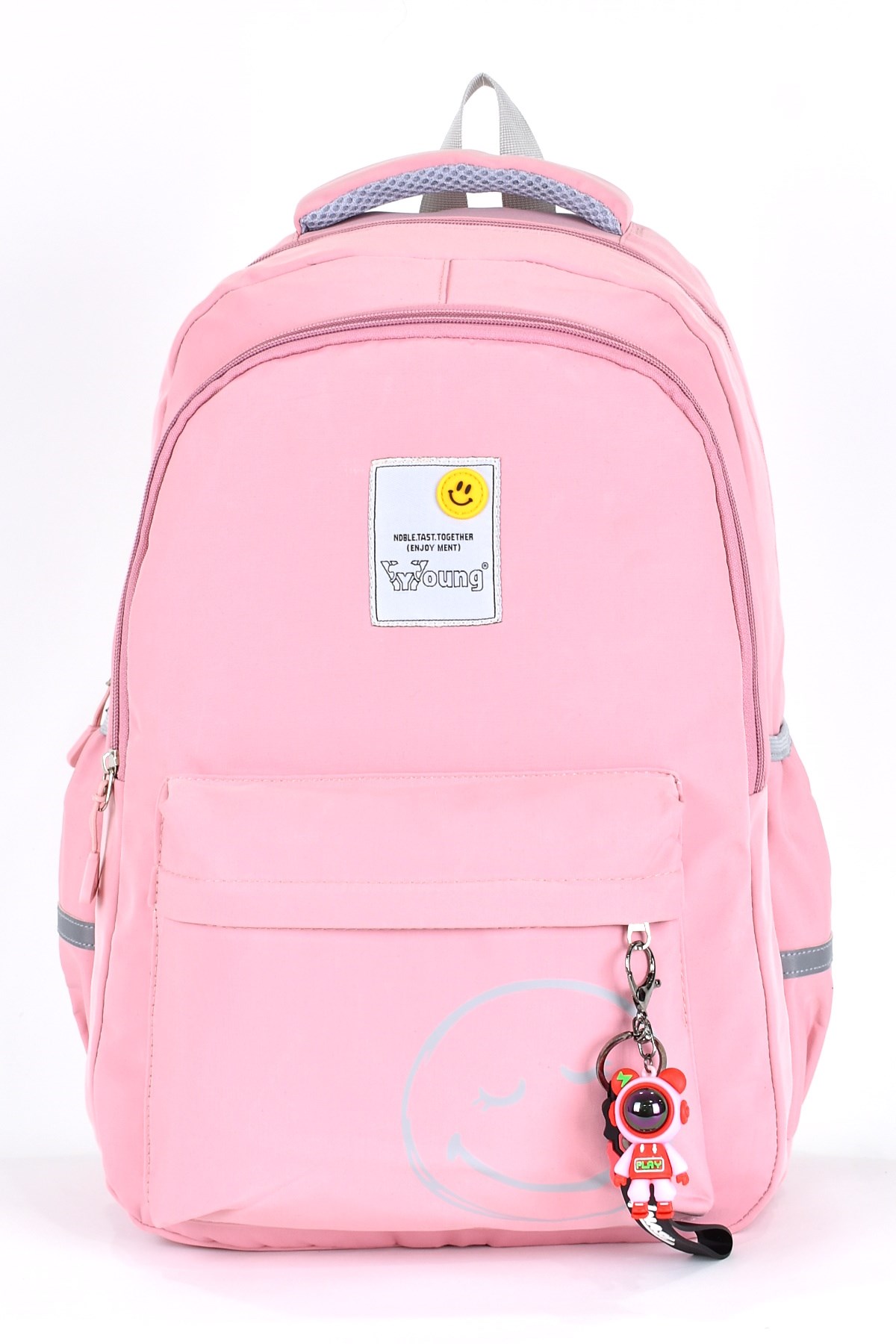 Elatae Unisex Ortopedik Çok Gözlü Günlük Seyahat Okul Sırt Çantası Pembe 51709
