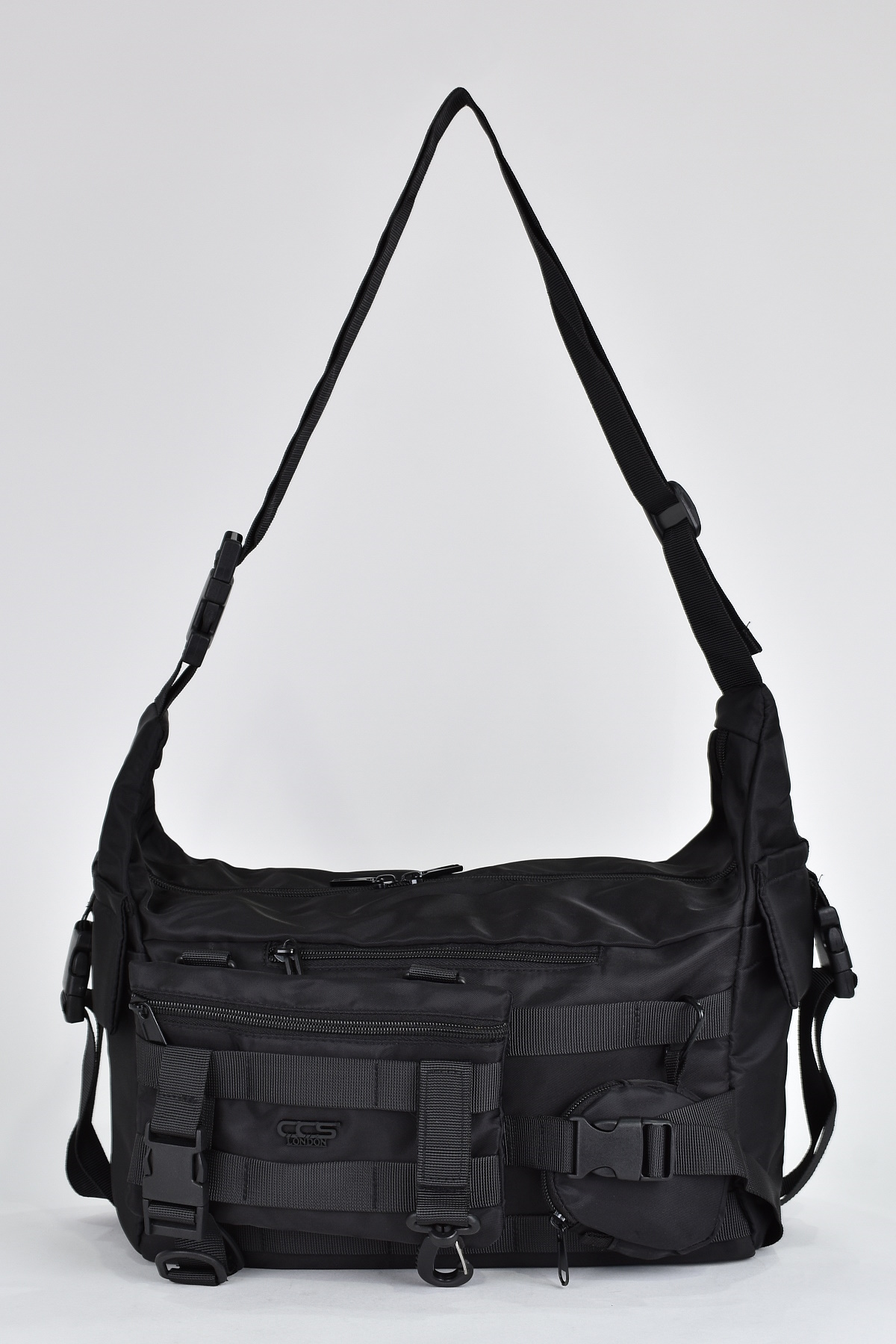 Elatae Unisex Paraşüt Çok Gözlü Postacı Çantası Siyah 31433