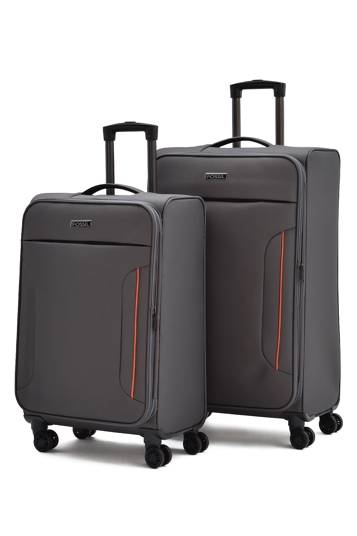 Fossil Ultra Light Gri 2'li Valiz Seti Büyük ve Orta Boy  – 360° 8 Tekerlekli, Hafif & Geniş İç Hacim