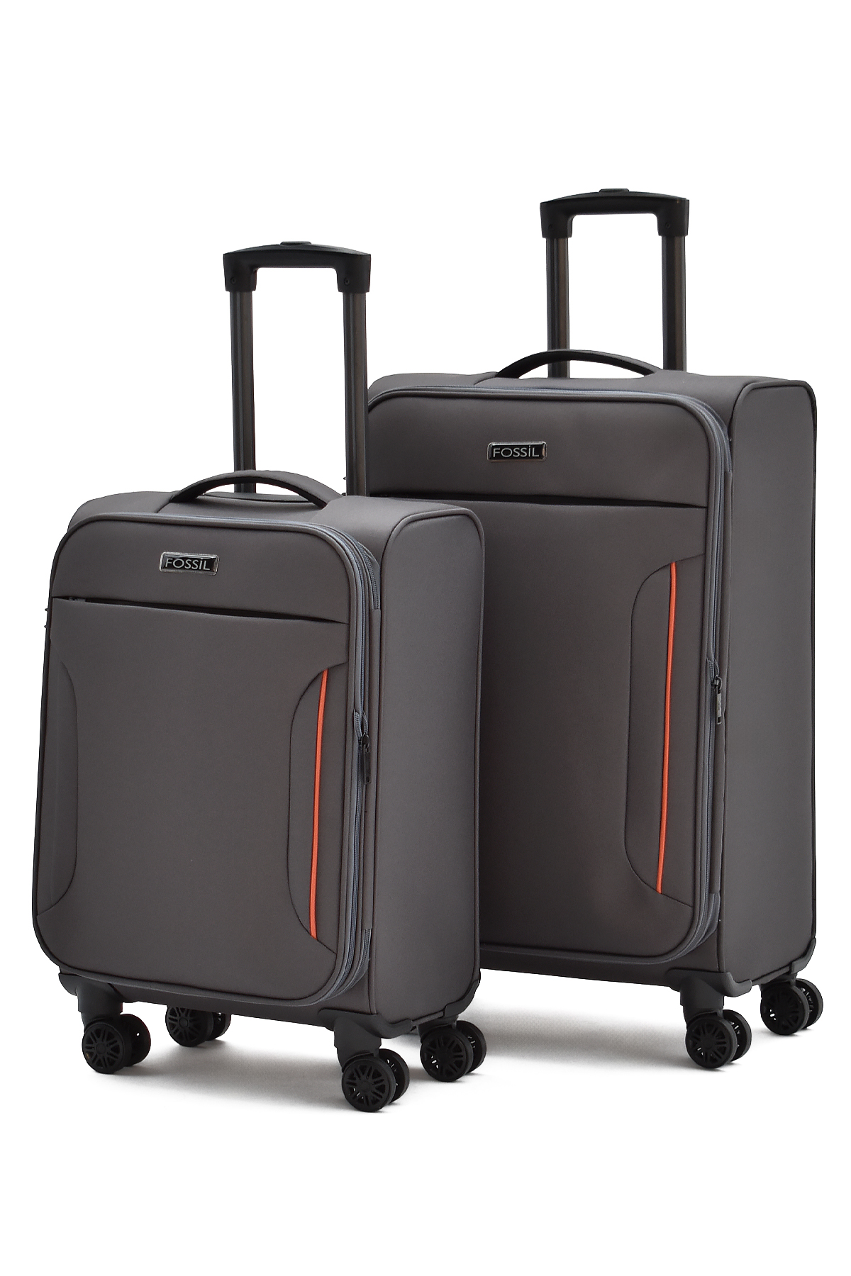 Fossil Ultra Light Gri 2'li Valiz Seti Orta ve Kabin Boy  – 360° 8 Tekerlekli, Hafif & Geniş İç Hacim 