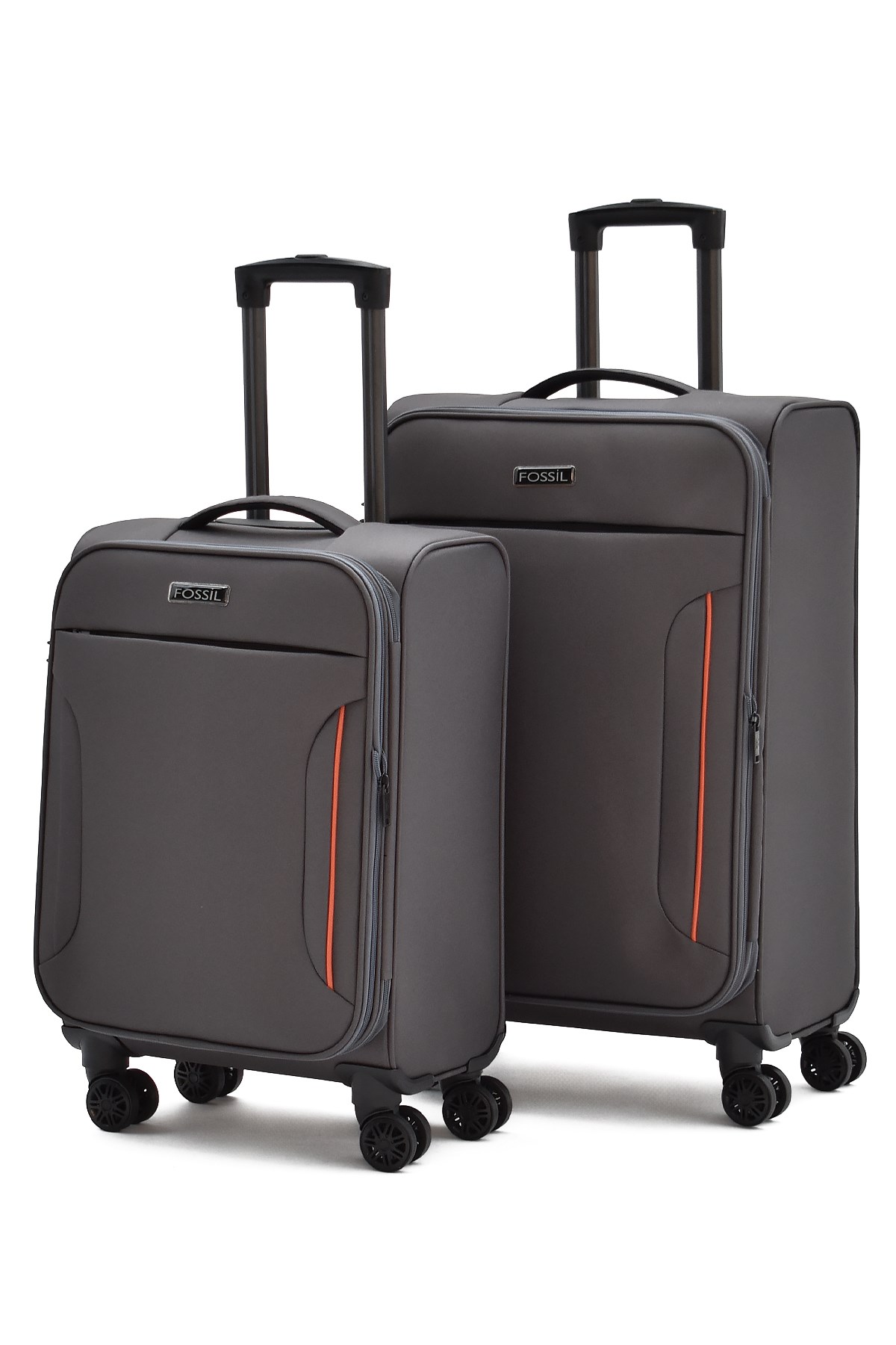 Fossil Ultra Light Gri 2'li Valiz Seti Orta ve Kabin Boy  – 360° 8 Tekerlekli, Hafif & Geniş İç Hacim 