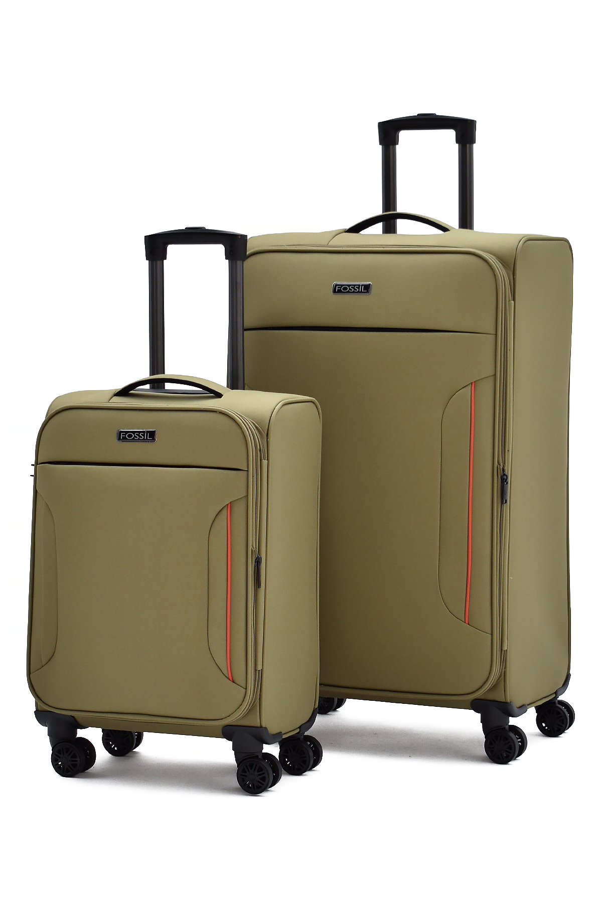 Fossil Ultra Light Haki 2'li Valiz Seti Büyük ve Kabin Boy  – 360° 8 Tekerlekli, Hafif & Geniş İç Hacim 