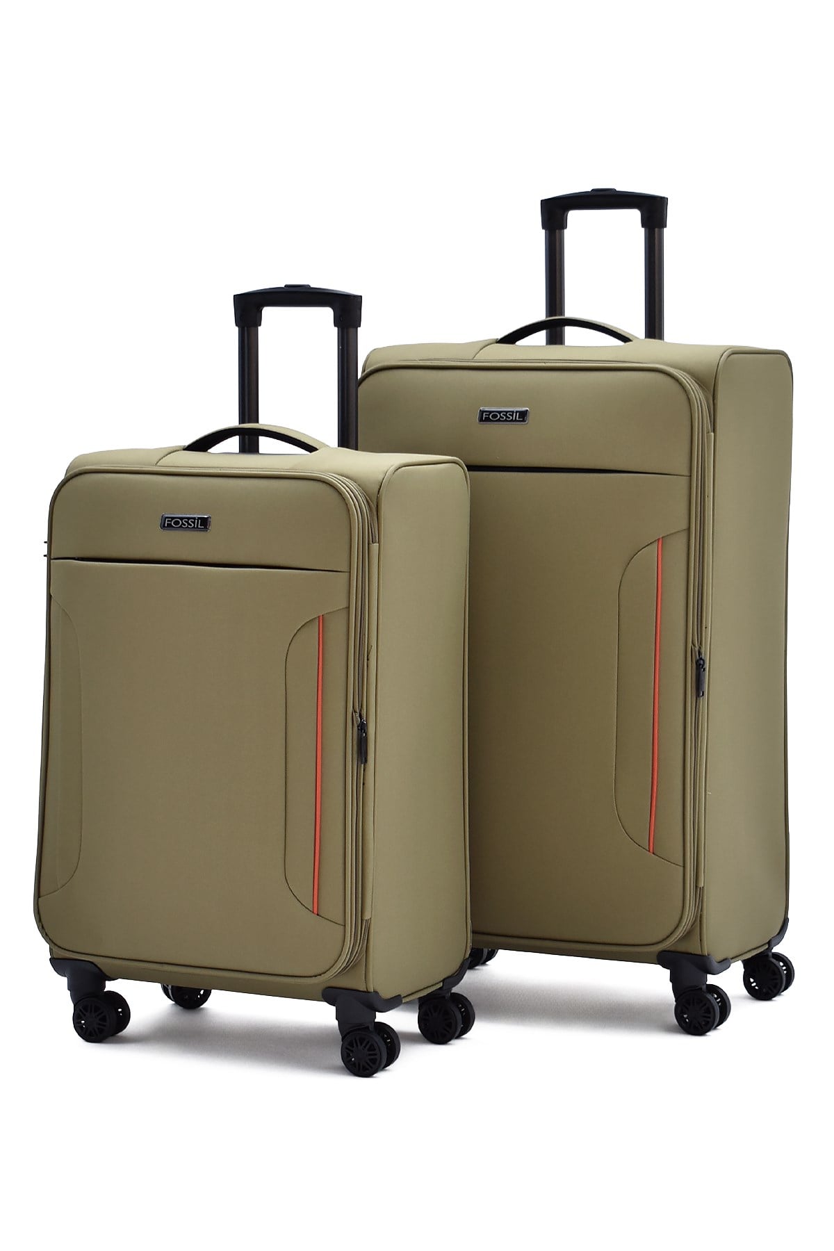 Fossil Ultra Light Haki 2'li Valiz Seti Büyük ve Orta Boy  – 360° 8 Tekerlekli, Hafif & Geniş İç Hacim