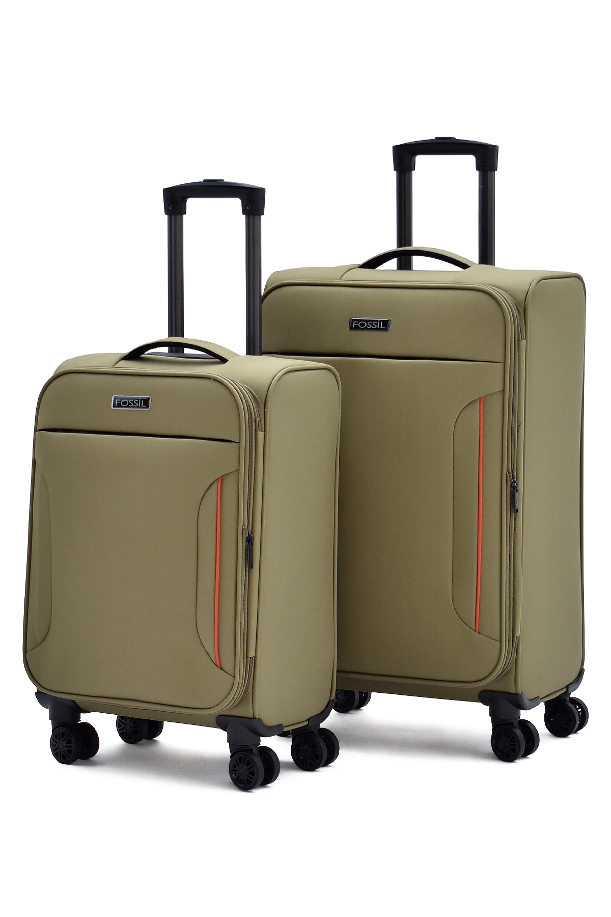 Fossil Ultra Light Haki 2'li Valiz Seti Orta ve Kabin Boy  – 360° 8 Tekerlekli, Hafif & Geniş İç Hacim 