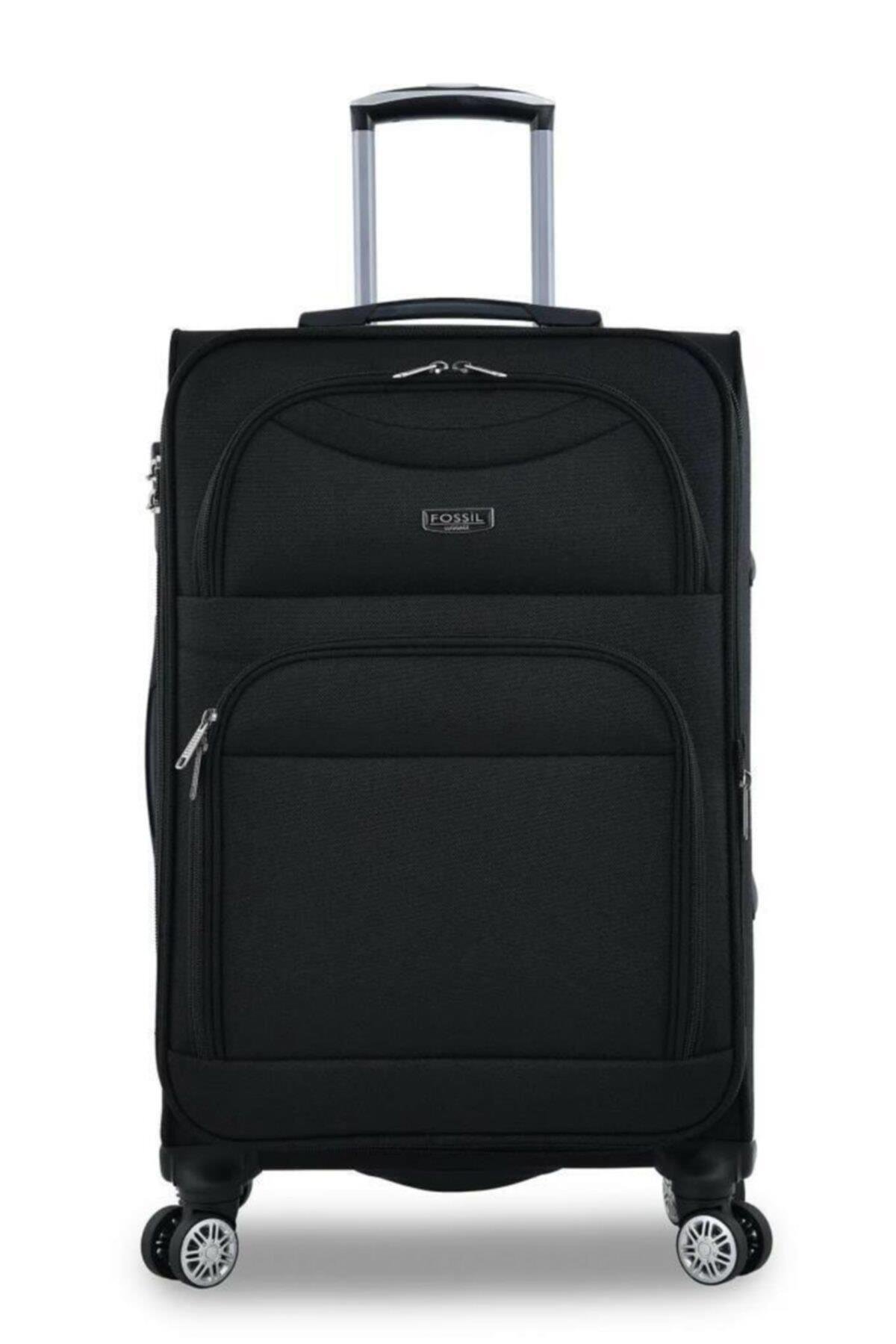 Fossil Ultra Light Kumaş Unisex Orta Boy Valiz Siyah FSL010