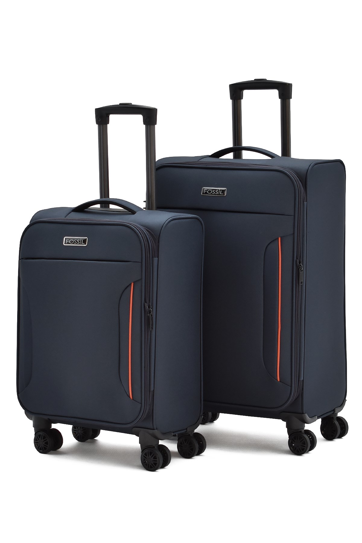 Fossil Ultra Light Lacivert 2'li Valiz Seti Orta ve Kabin Boy  – 360° 8 Tekerlekli, Hafif & Geniş İç Hacim 
