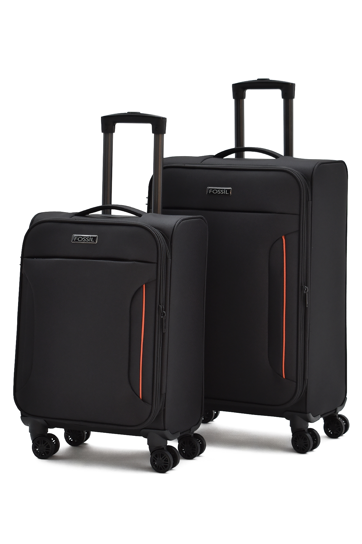 Fossil Ultra Light Siyah 2'li Valiz Seti Orta ve Kabin Boy  – 360° 8 Tekerlekli, Hafif & Geniş İç Hacim 