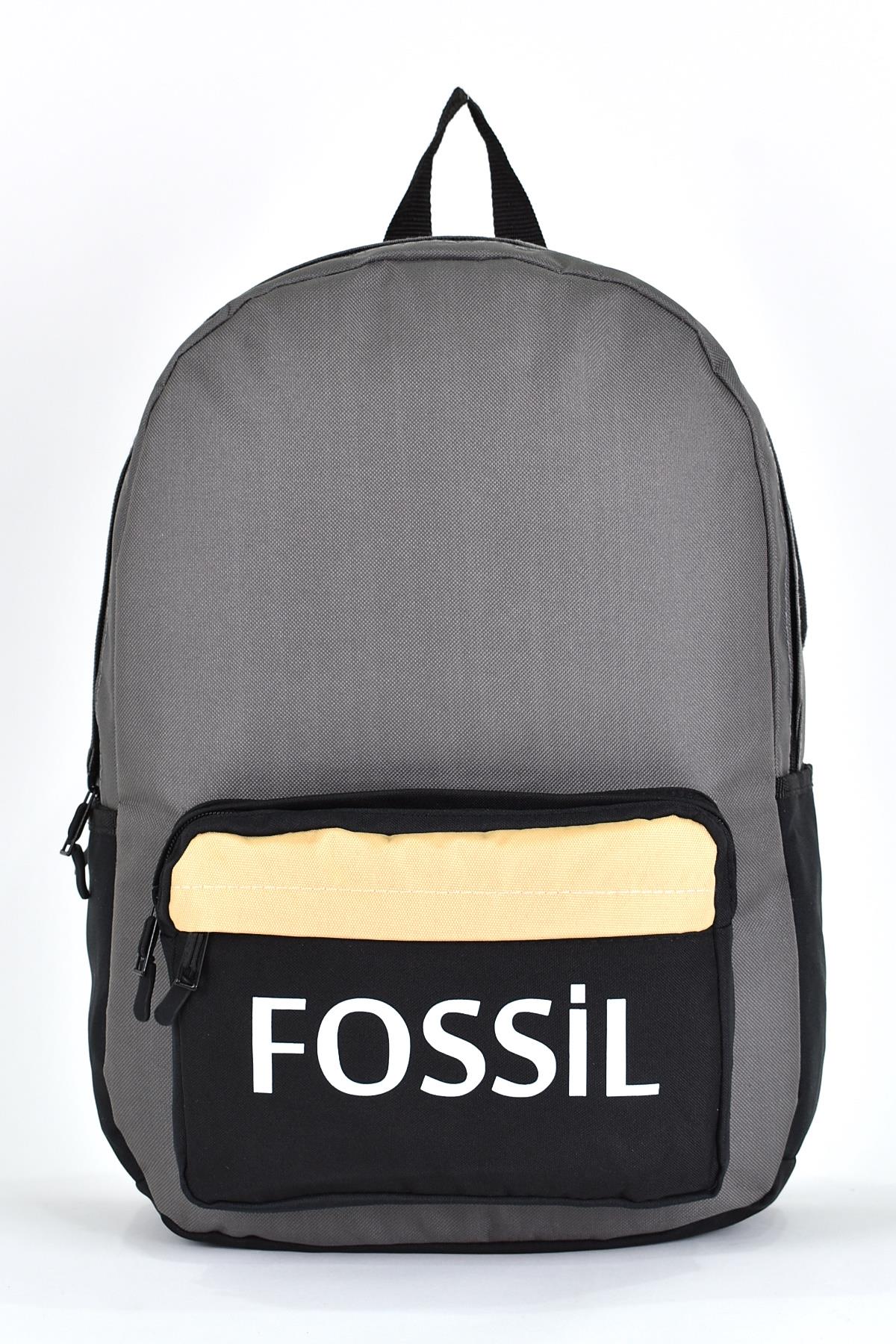 Fossil Unisex Çok Gözlü Günlük Seyahat Okul Sırt Çantası Gri 9504