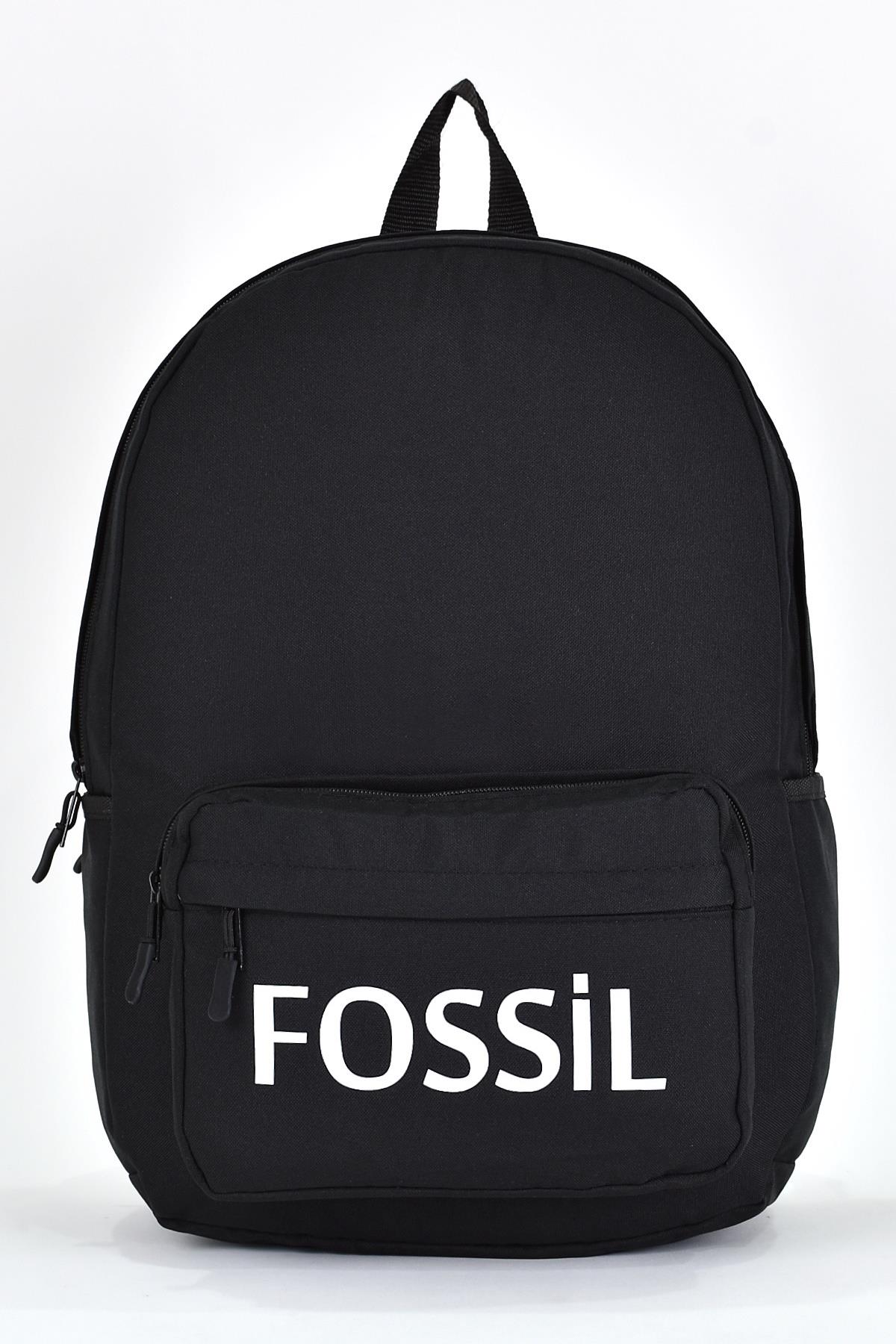 Fossil Unisex Çok Gözlü Günlük Seyahat Okul Sırt Çantası Siyah 9504